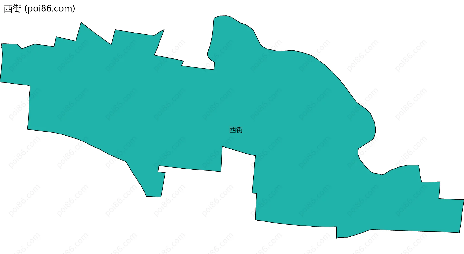 西街边界地图