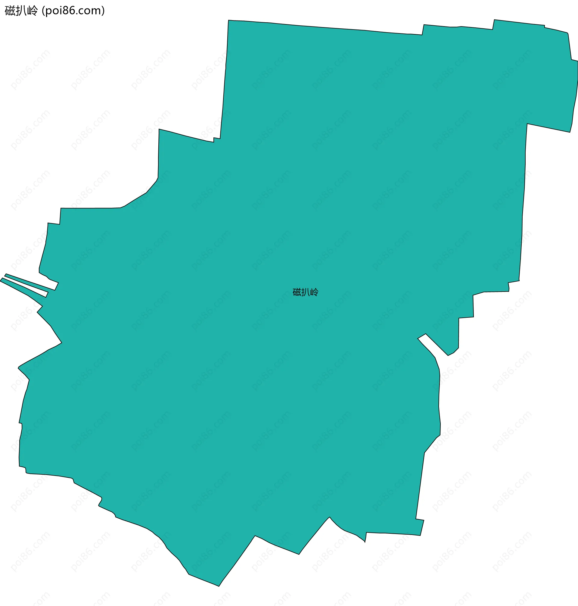 磁扒岭边界地图