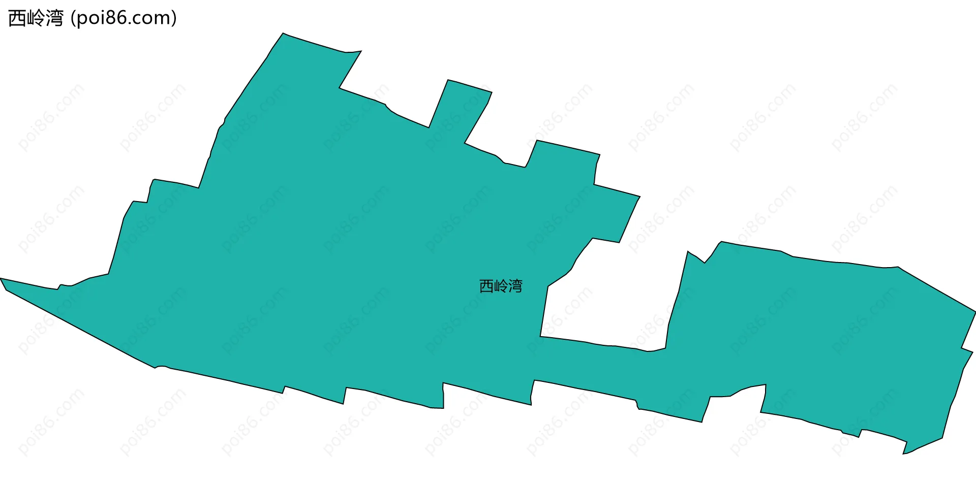 西岭湾边界地图