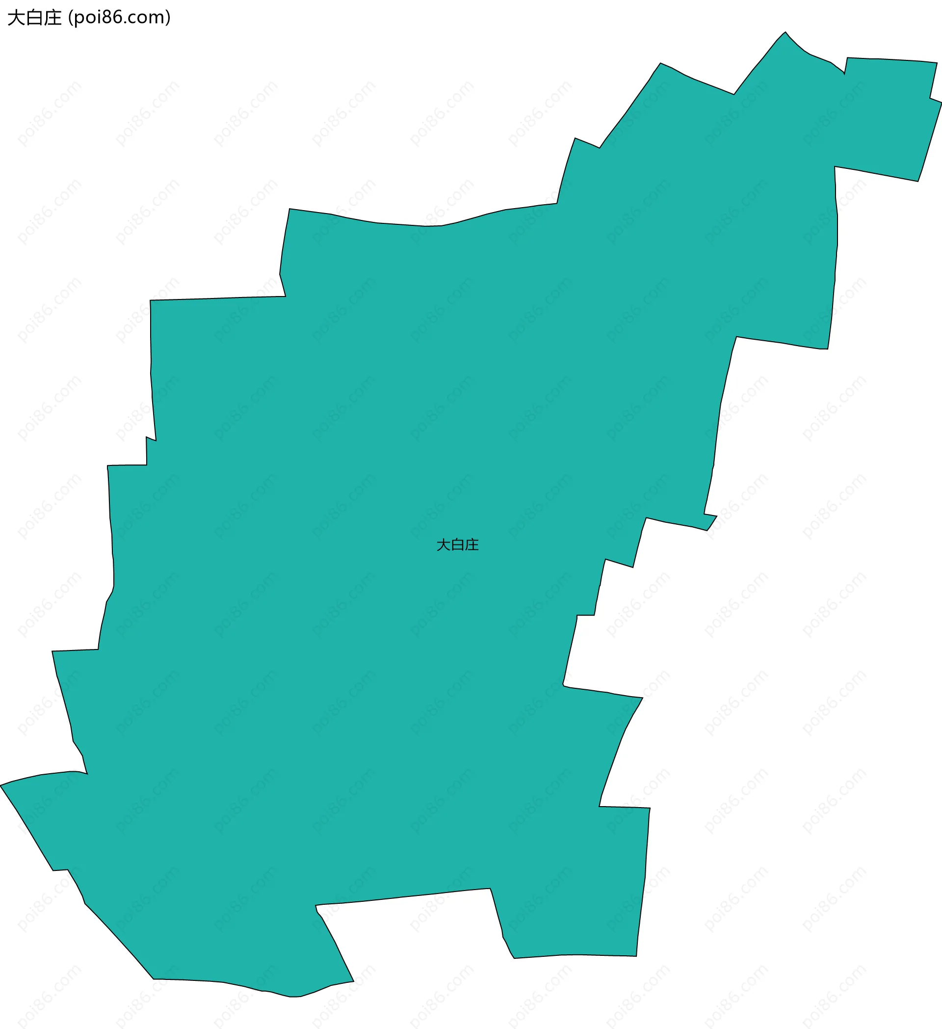 大白庄边界地图