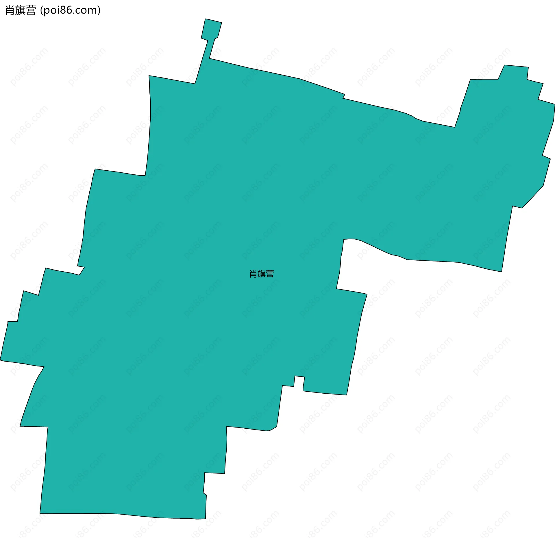 肖旗营边界地图