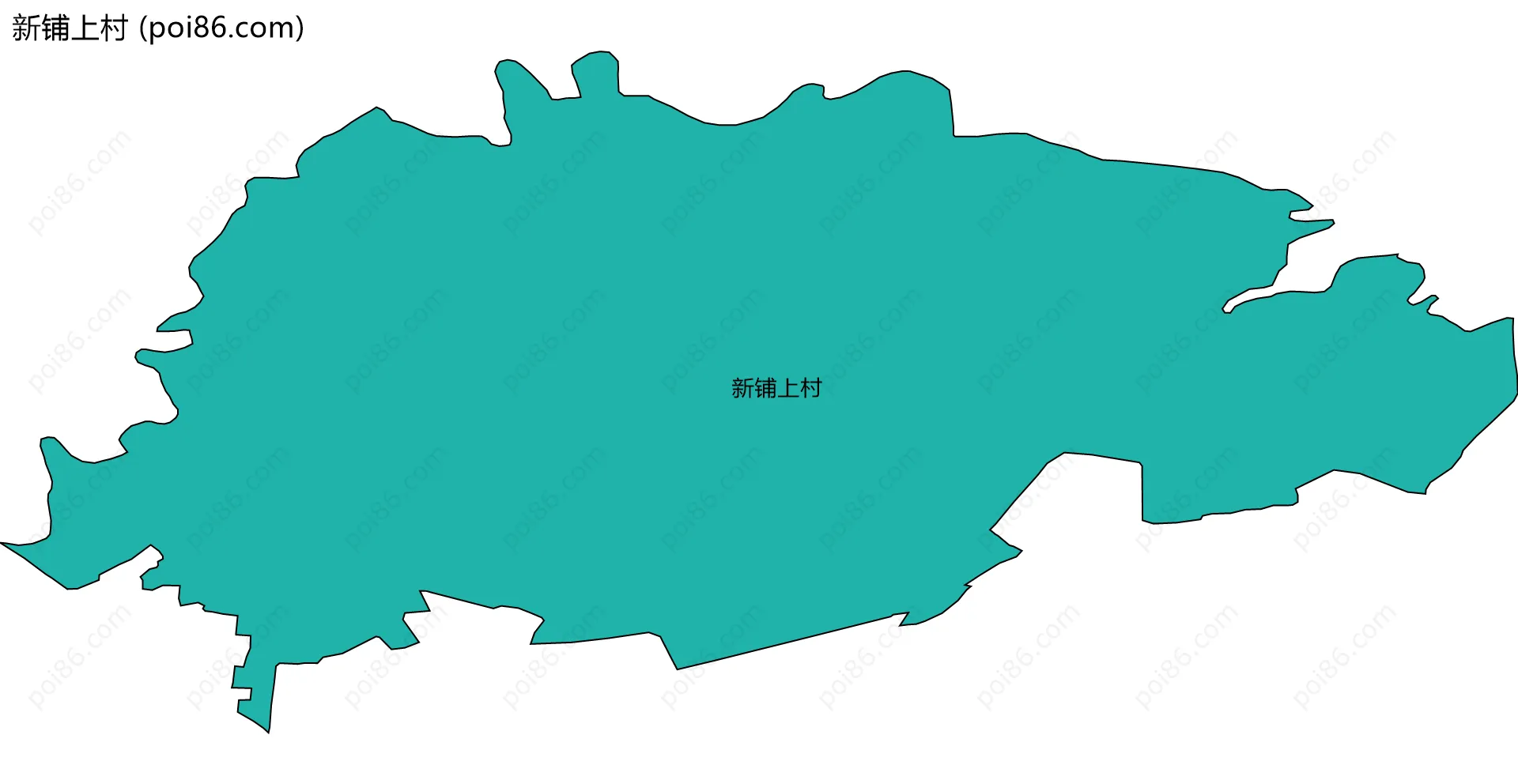 新铺上村边界地图