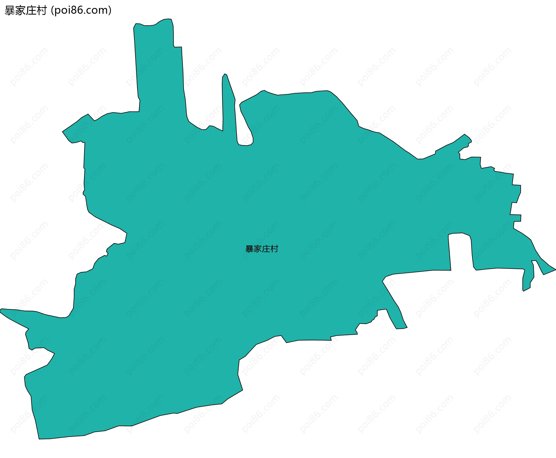 暴家庄村边界地图