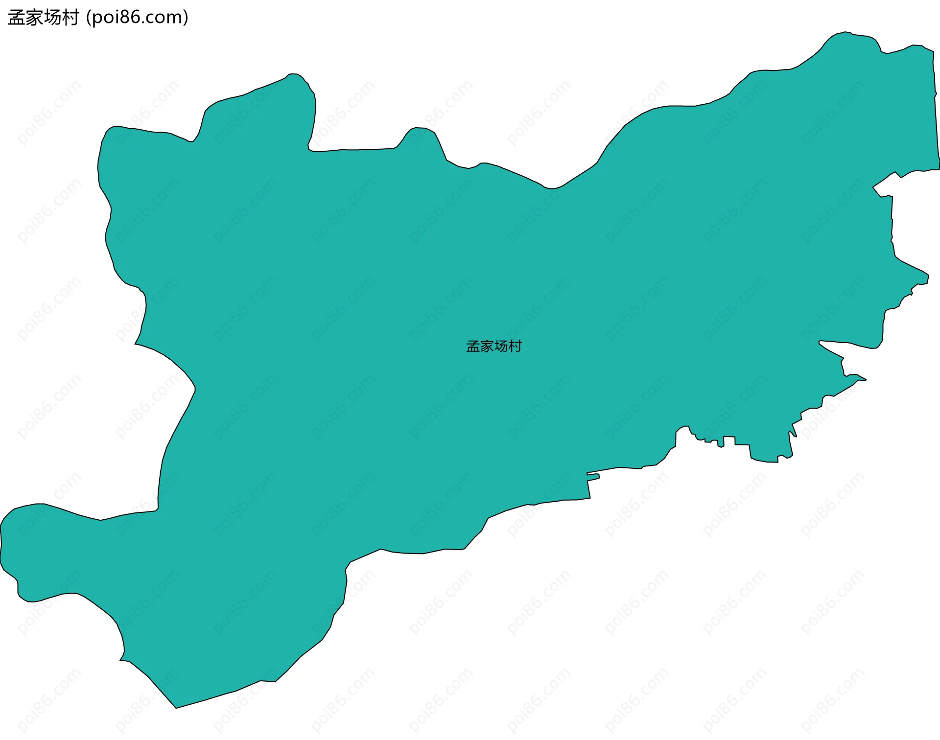 孟家场村边界地图