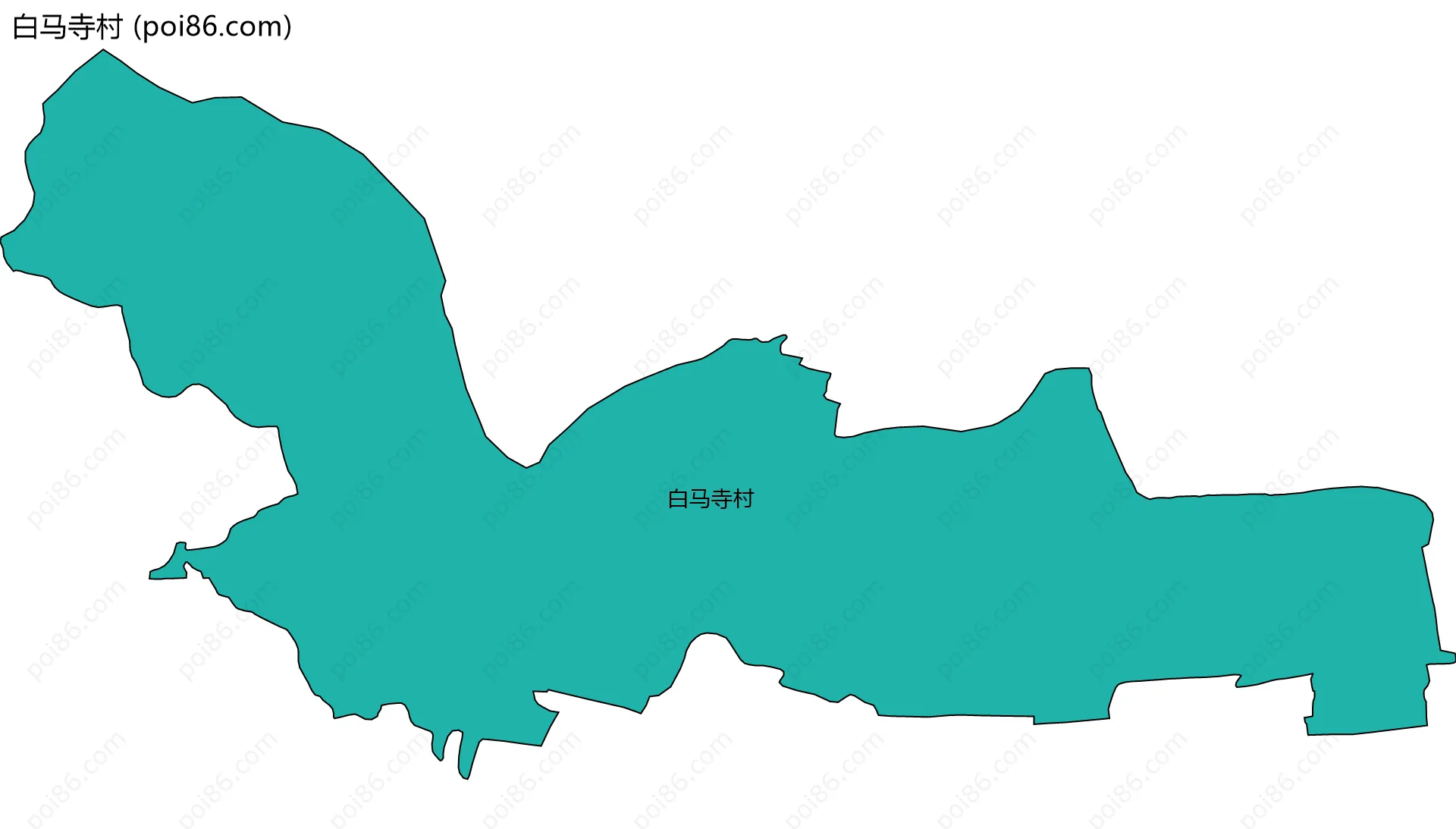 白马寺村边界地图