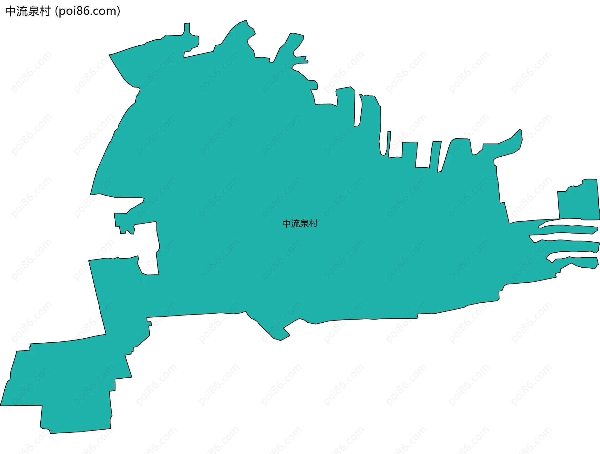 中流泉村边界地图