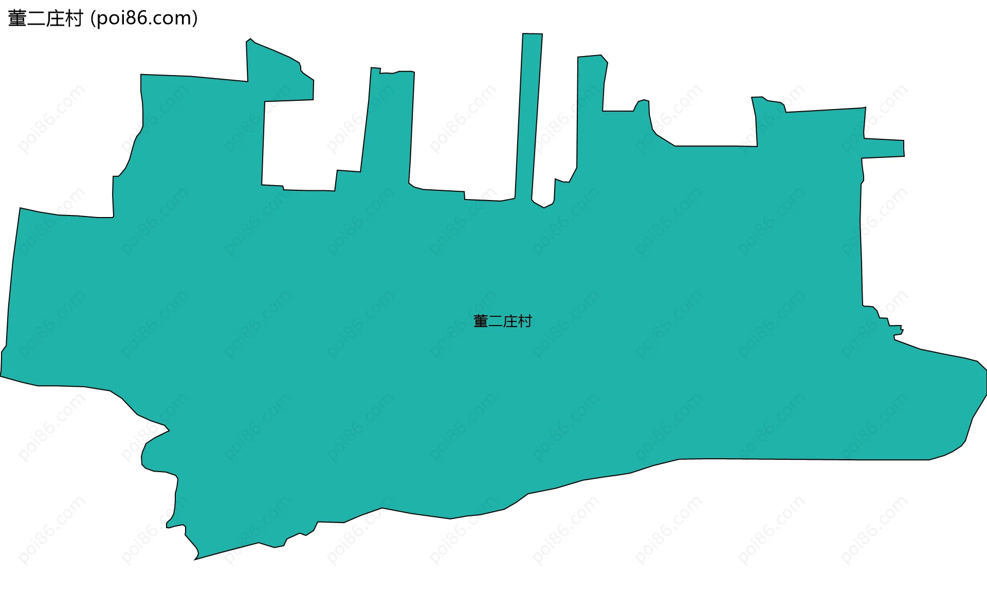 董二庄村边界地图