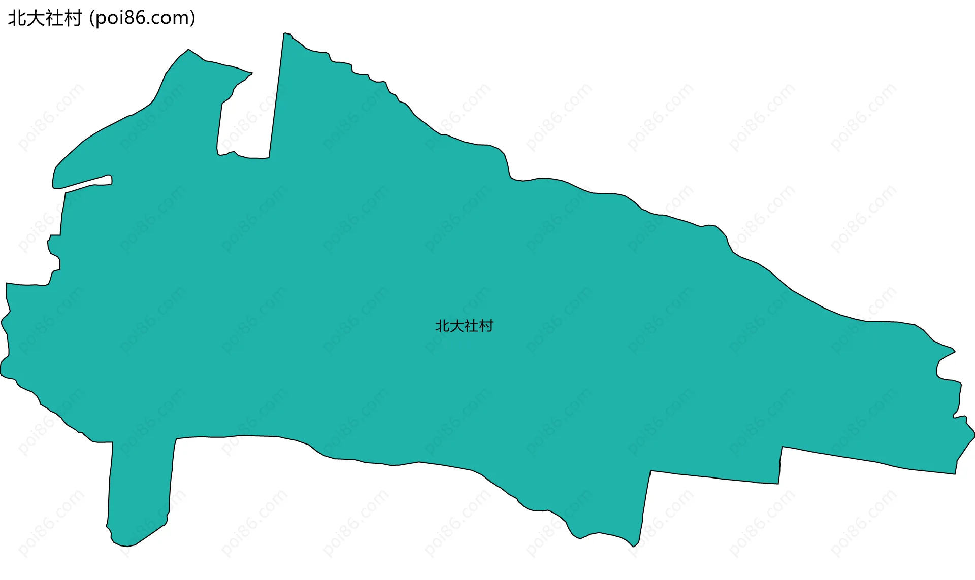 北大社村边界地图