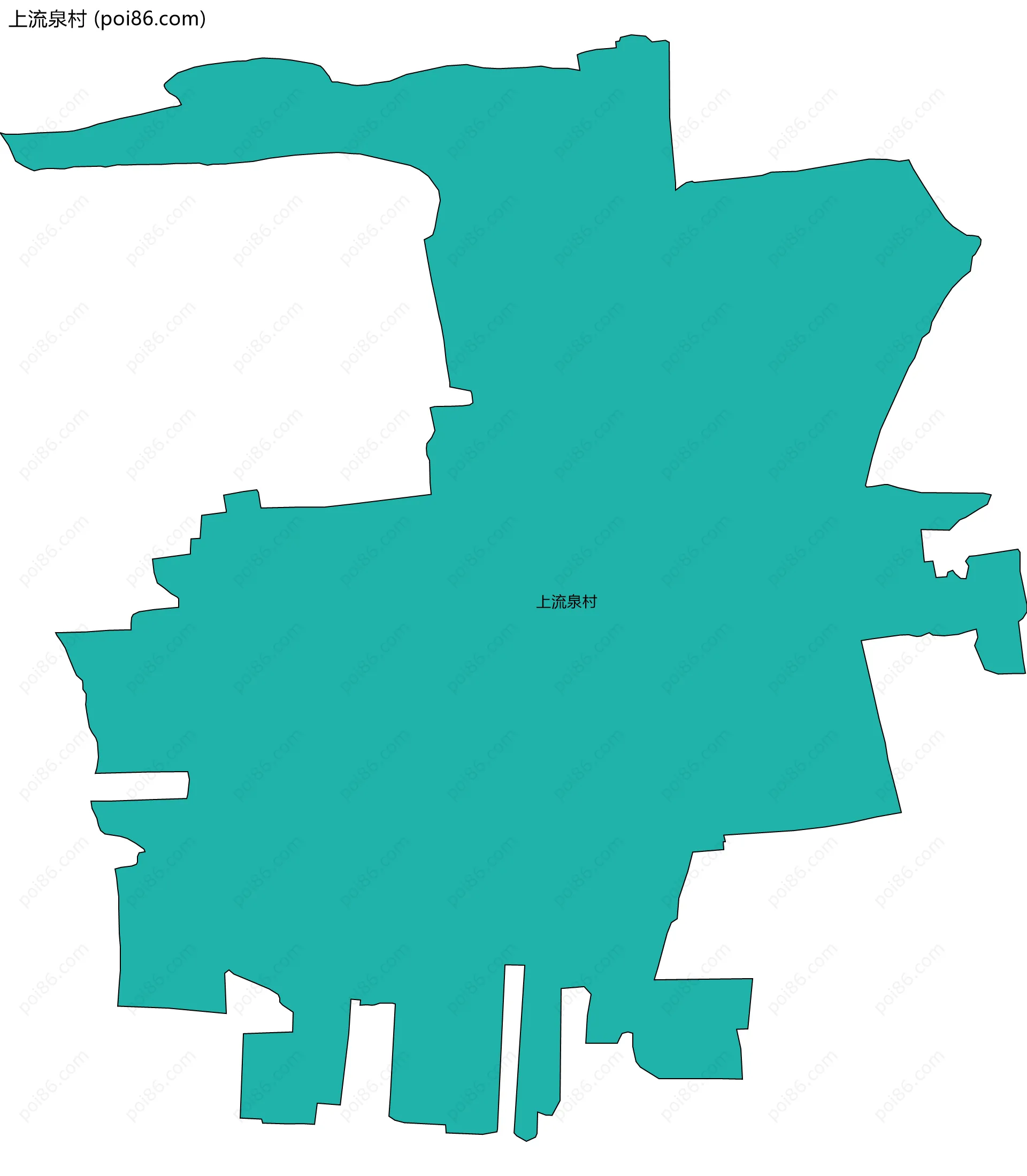 上流泉村边界地图