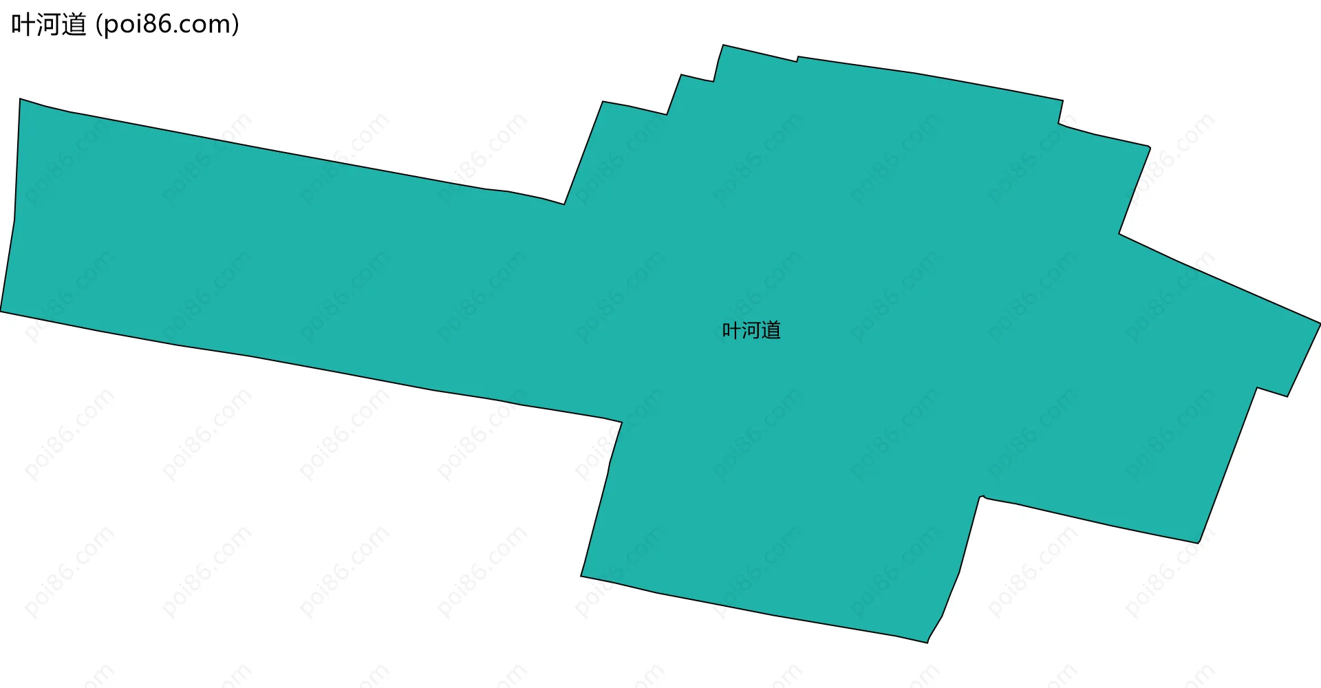 叶河道边界地图