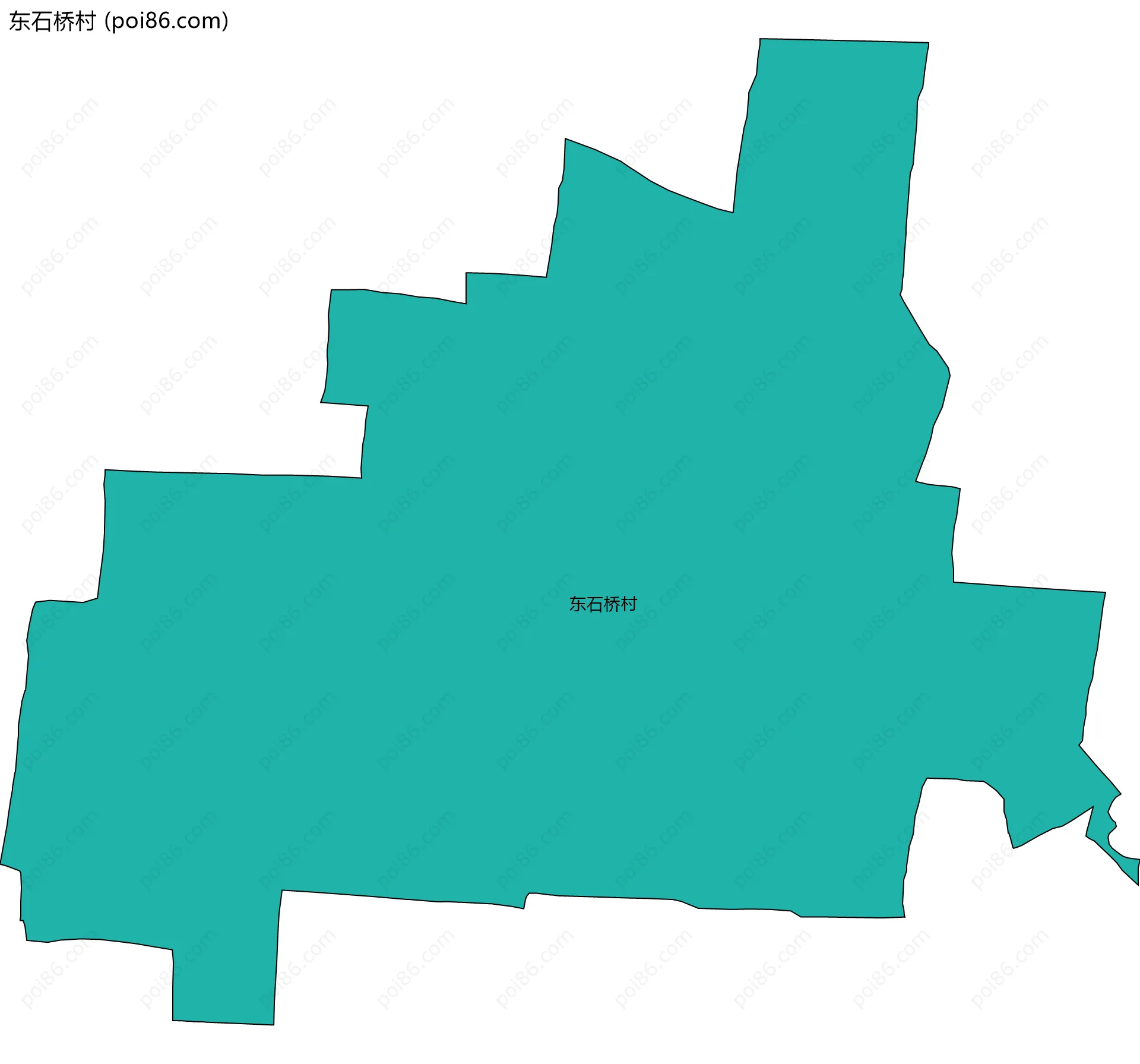 东石桥村边界地图