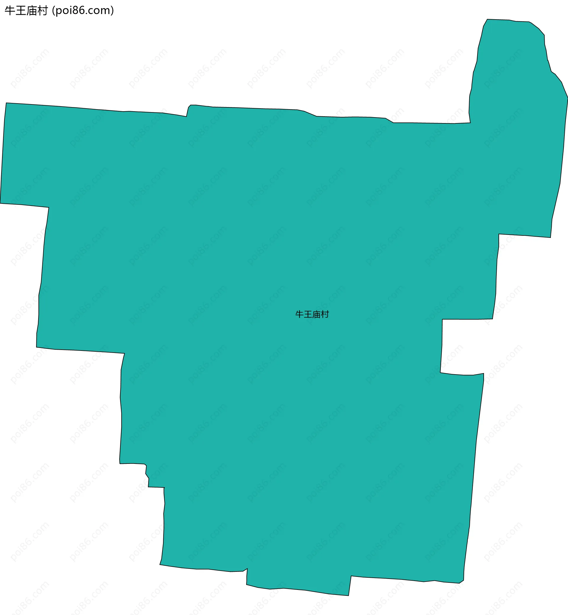 牛王庙村边界地图