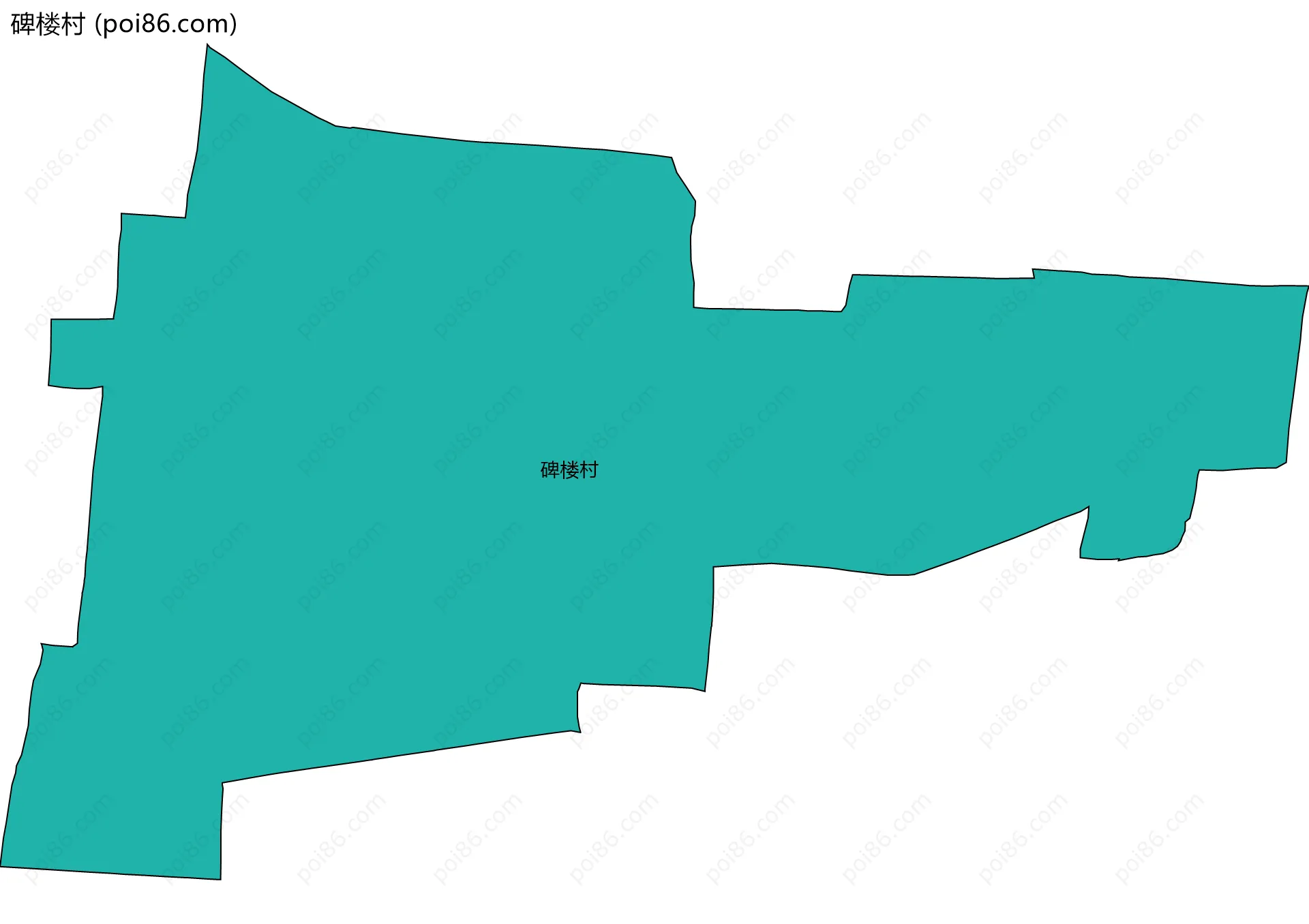 碑楼村边界地图