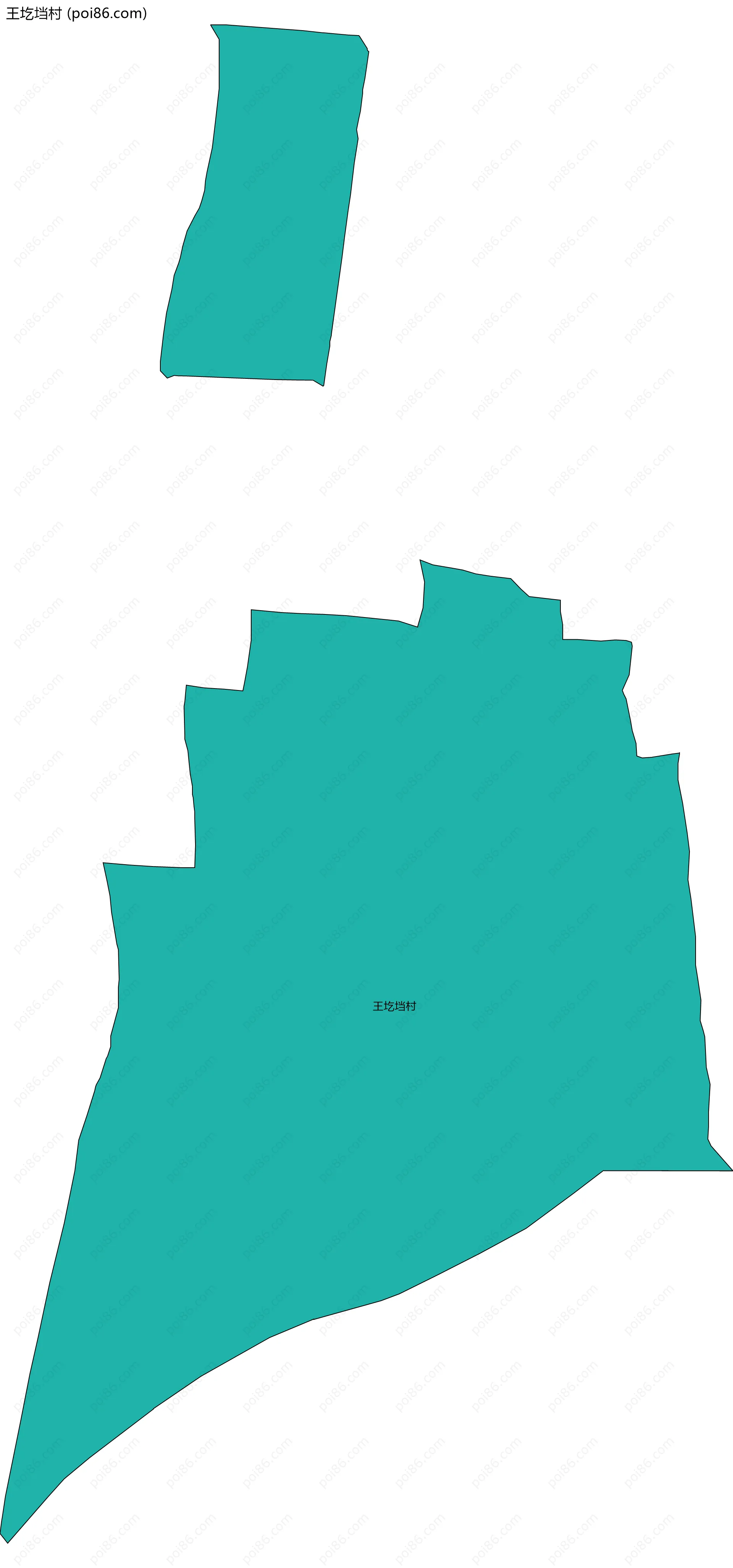 王圪垱村边界地图