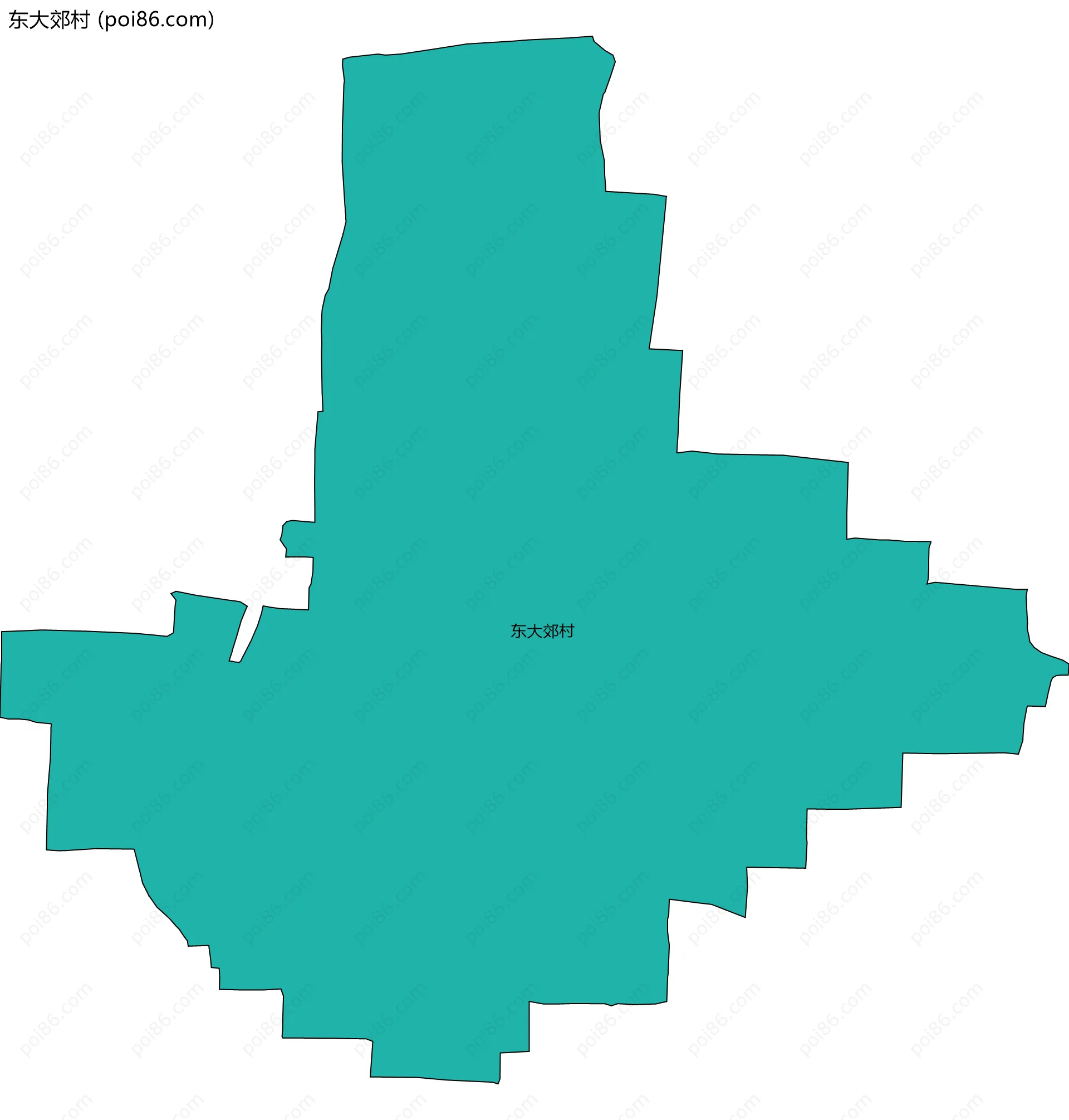 东大郊村边界地图