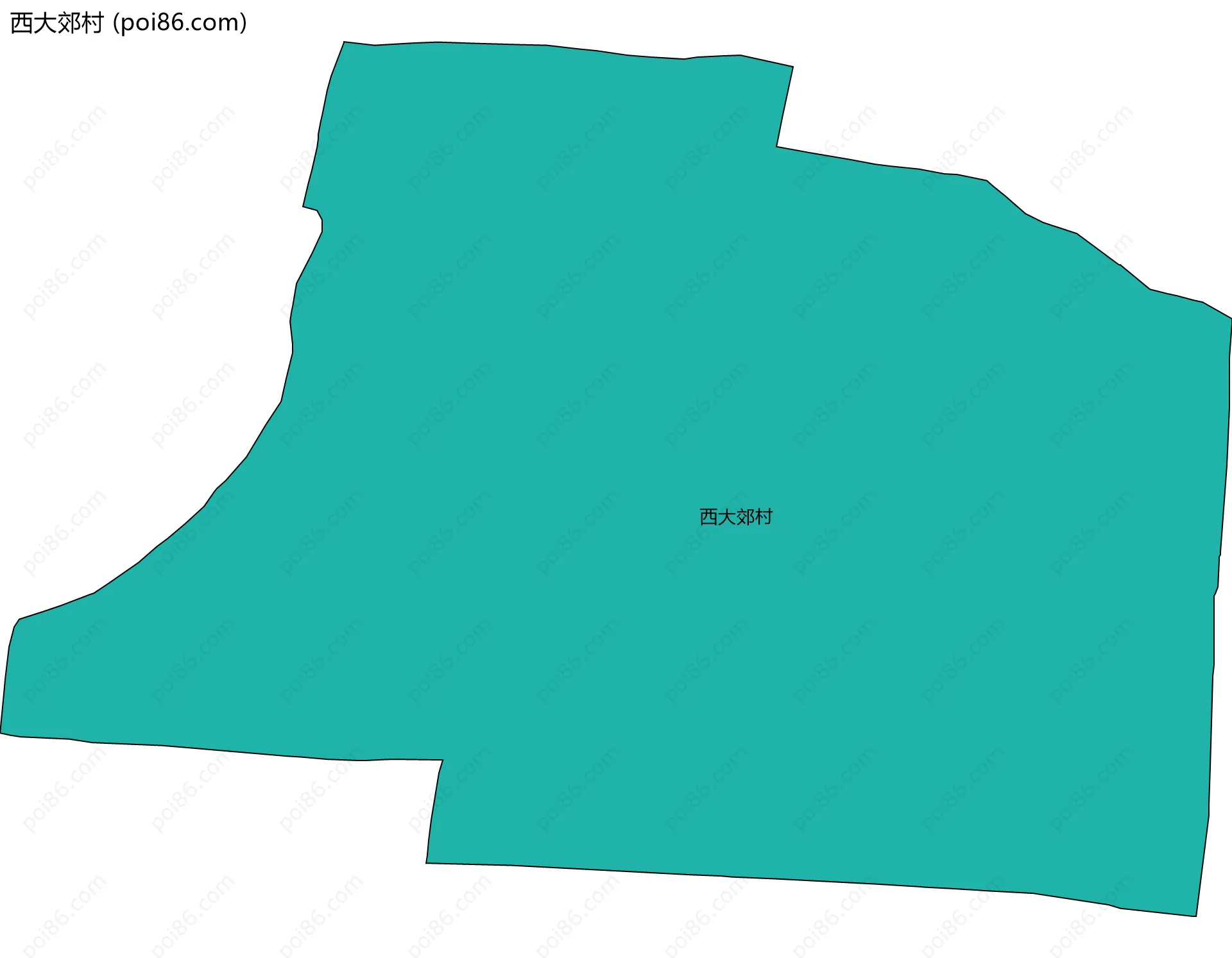 西大郊村边界地图