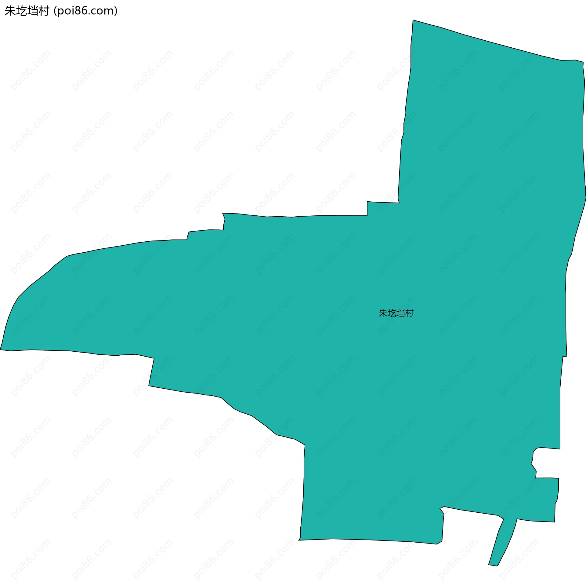 朱圪垱村边界地图