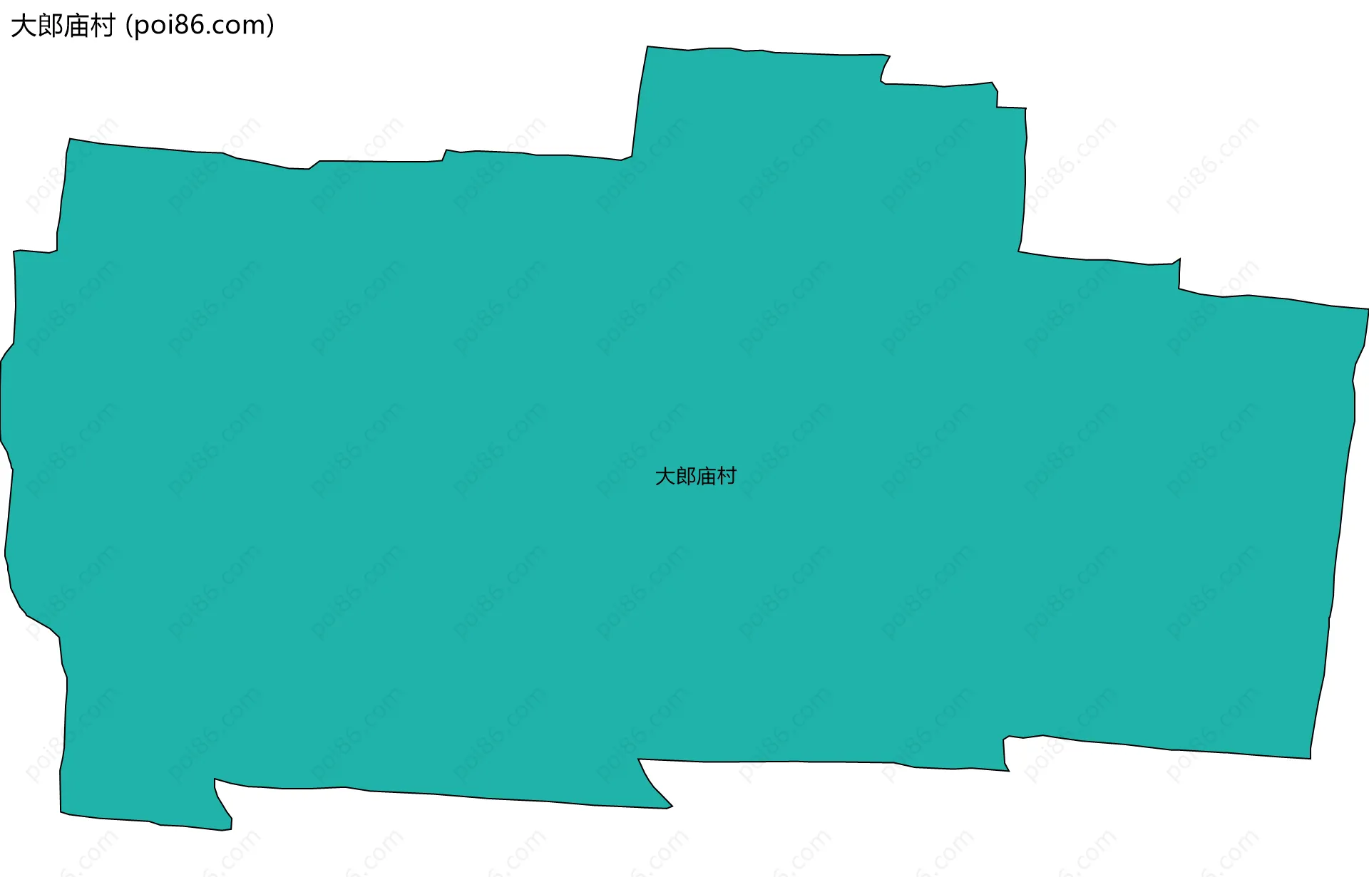 大郎庙村边界地图