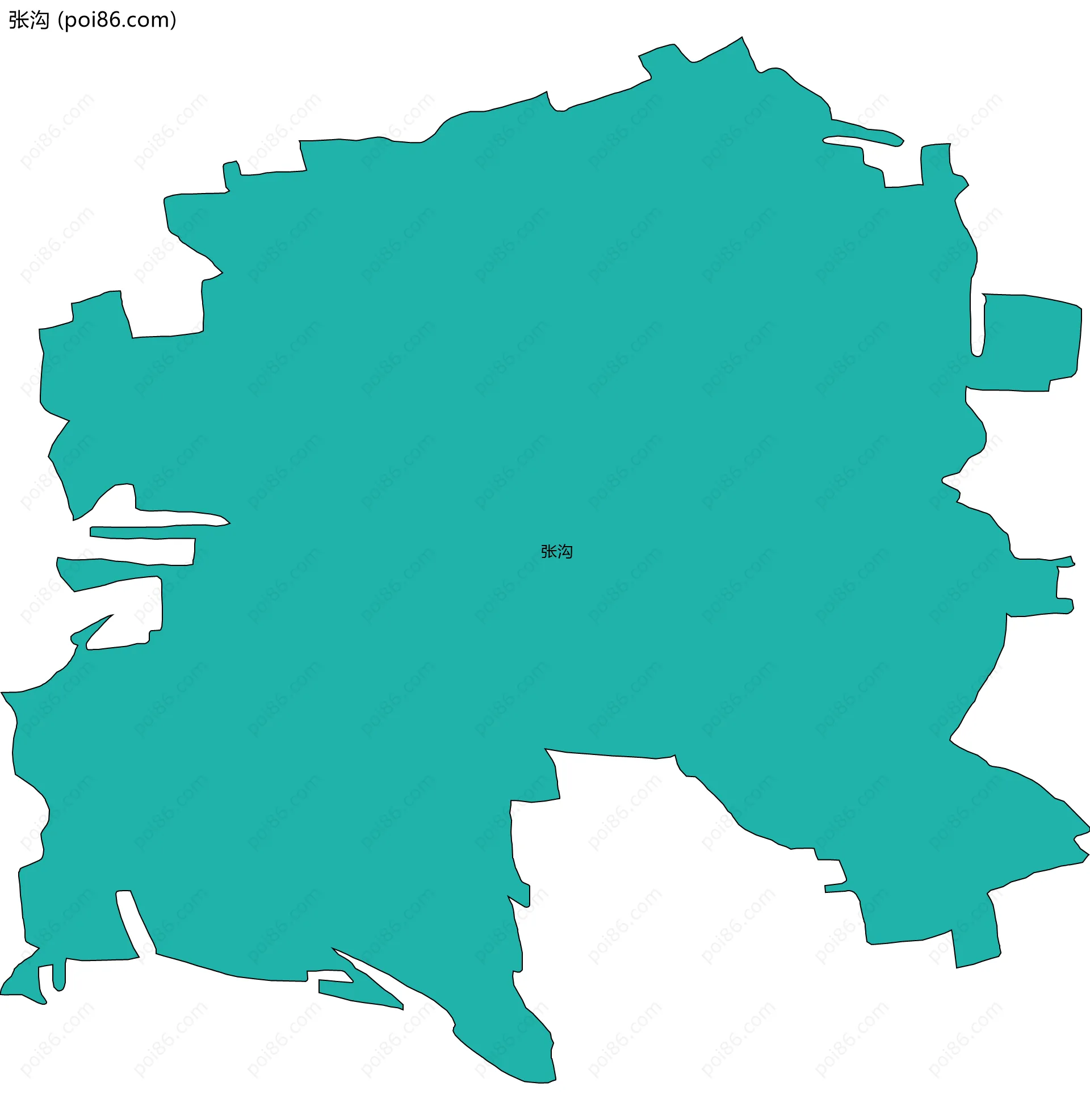 张沟边界地图
