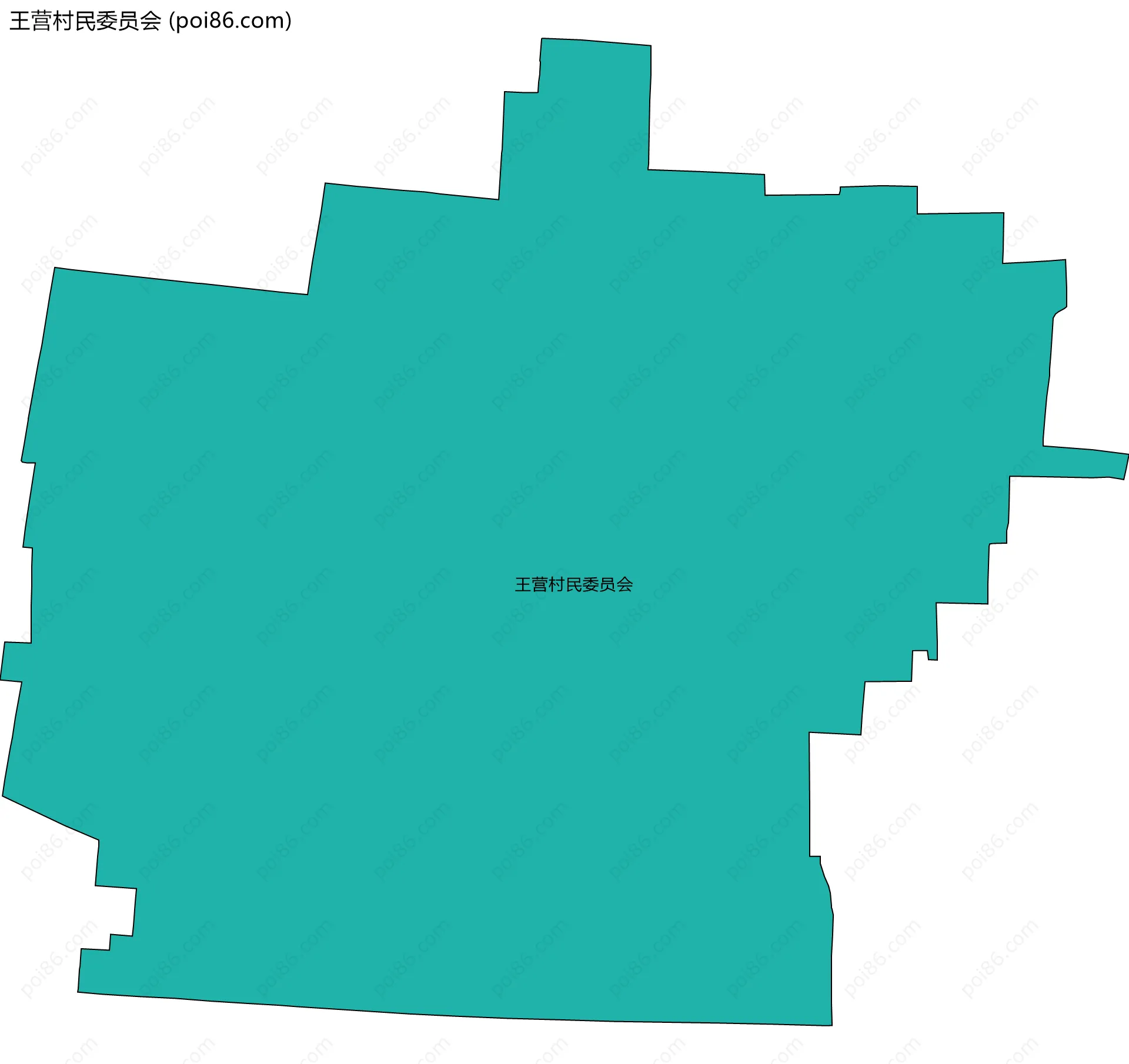 王营村民委员会边界地图