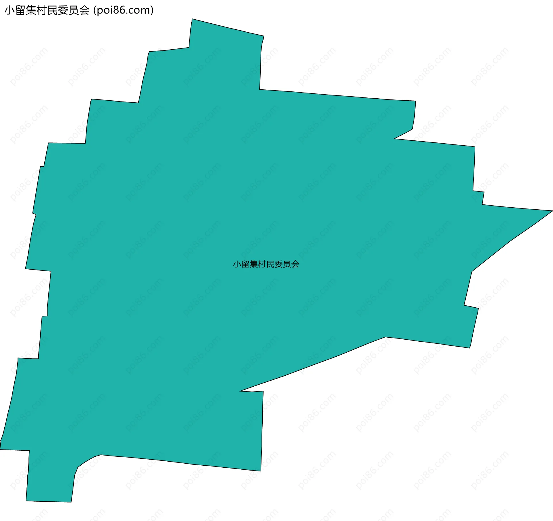 小留集村民委员会边界地图