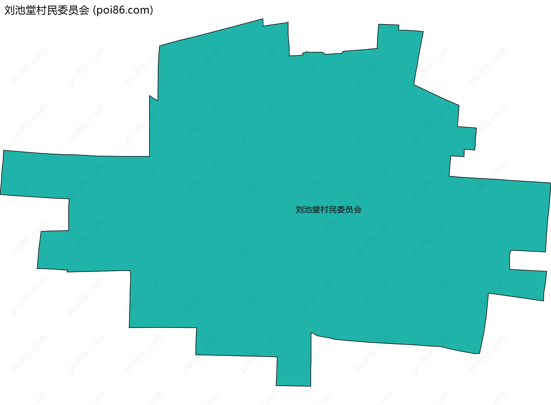 刘池堂村民委员会边界地图