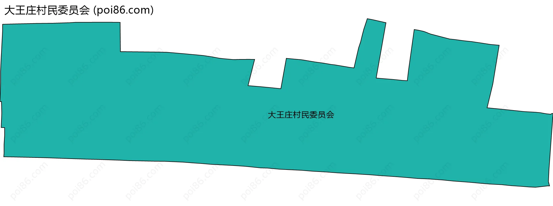 大王庄村民委员会边界地图