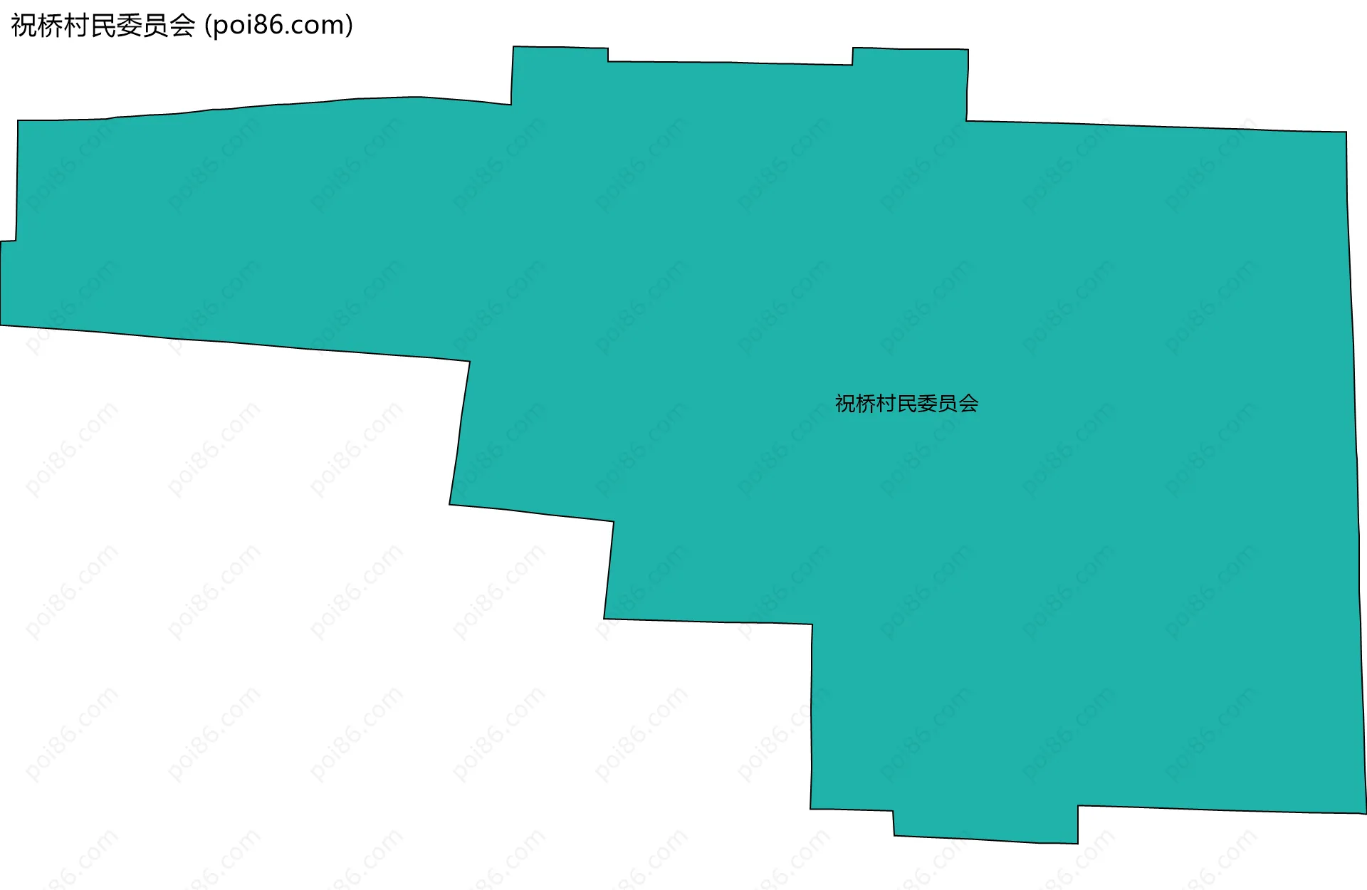 祝桥村民委员会边界地图