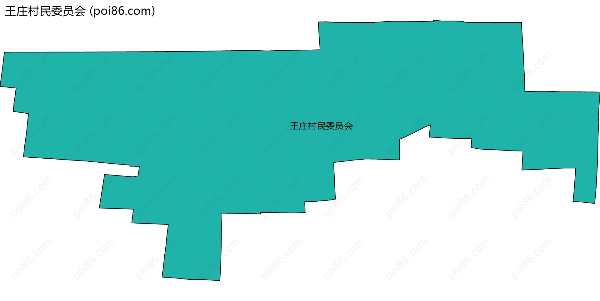 王庄村民委员会边界地图