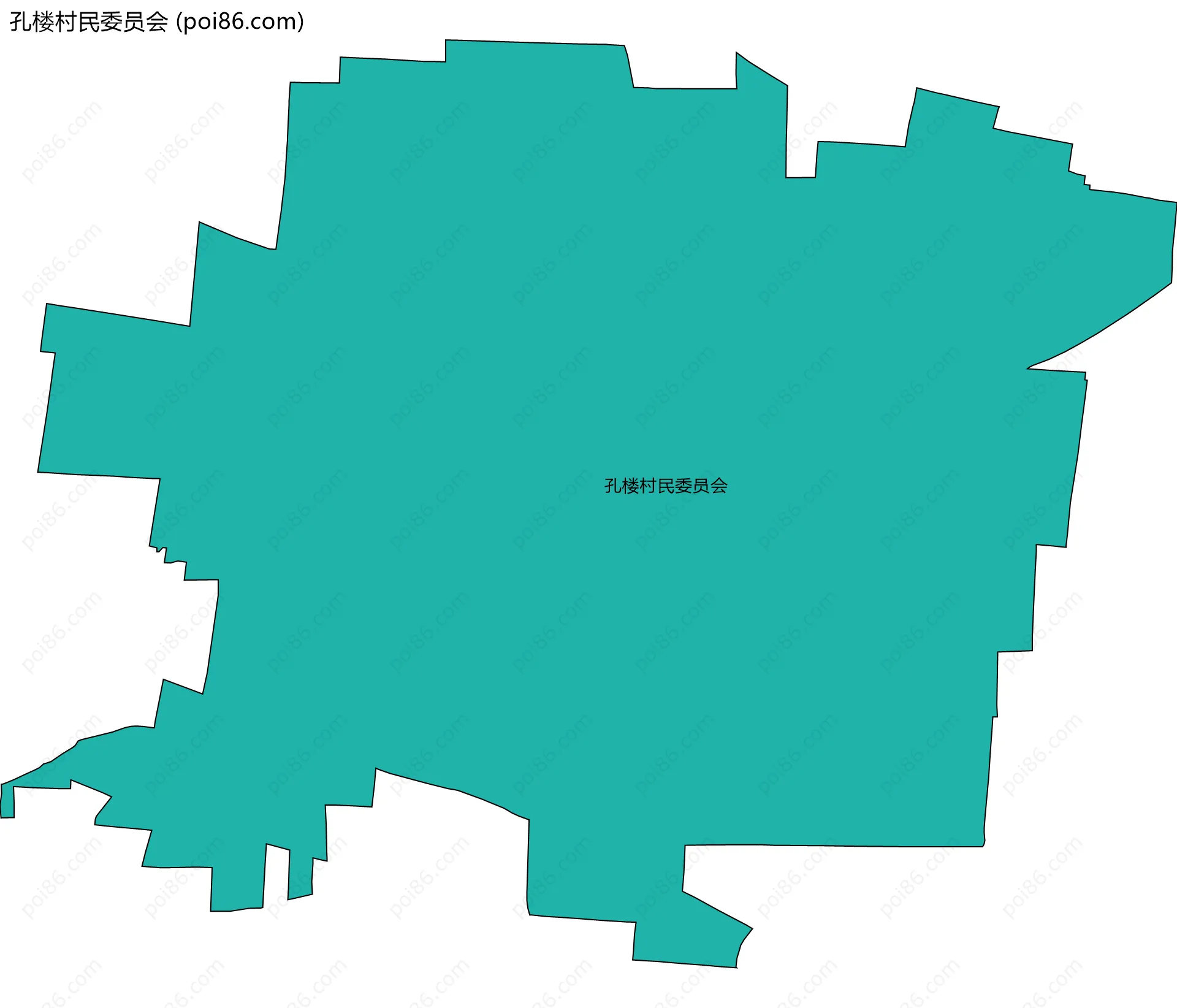 孔楼村民委员会边界地图