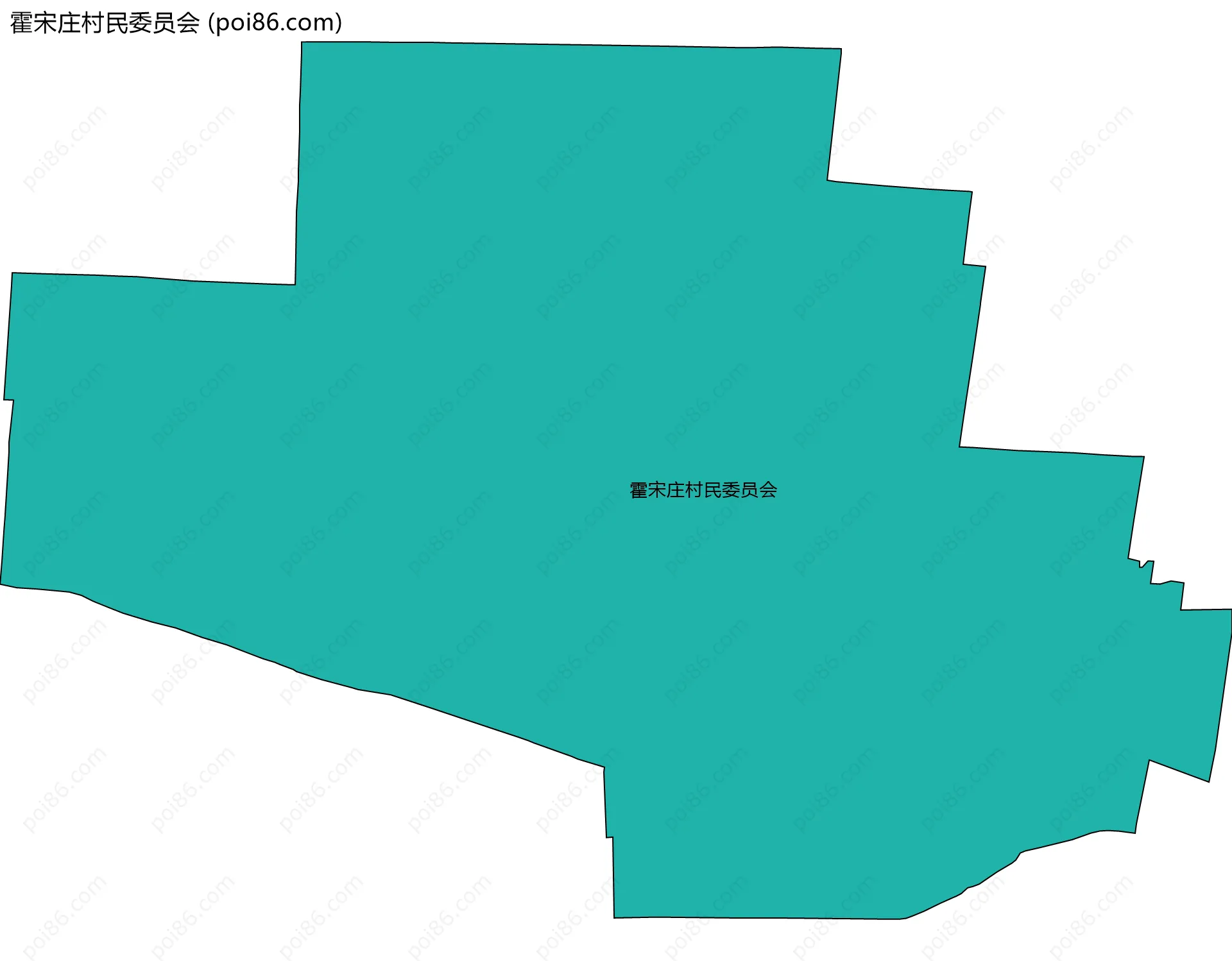 霍宋庄村民委员会边界地图