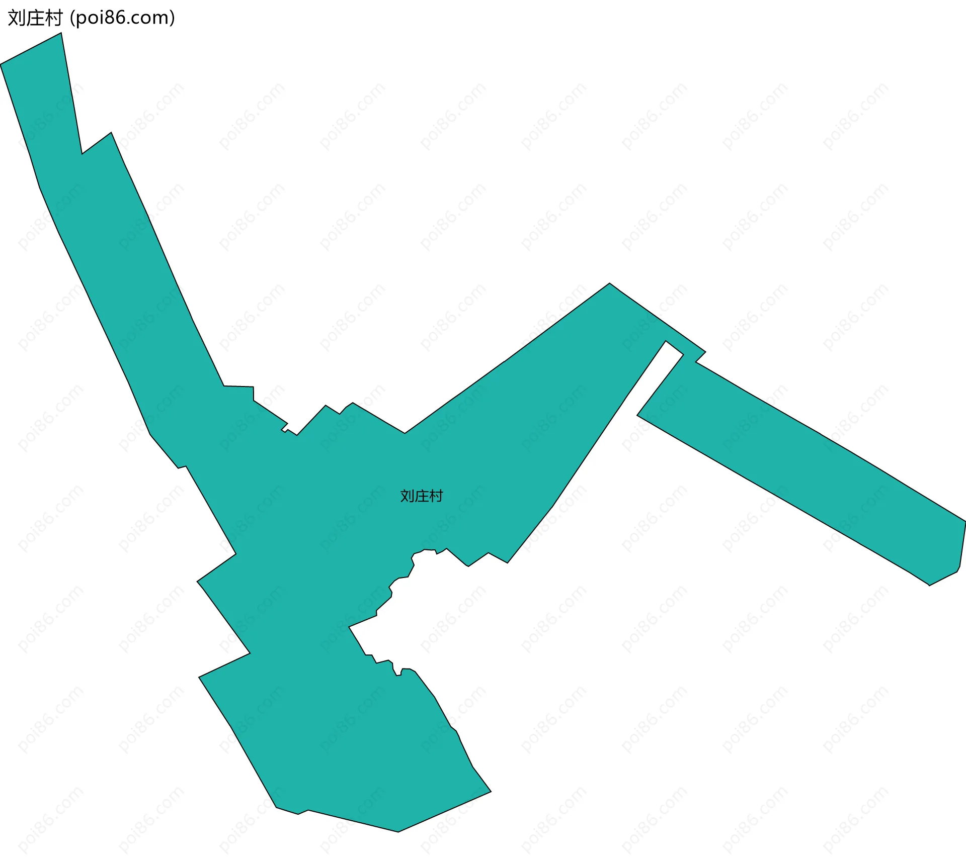 刘庄村边界地图
