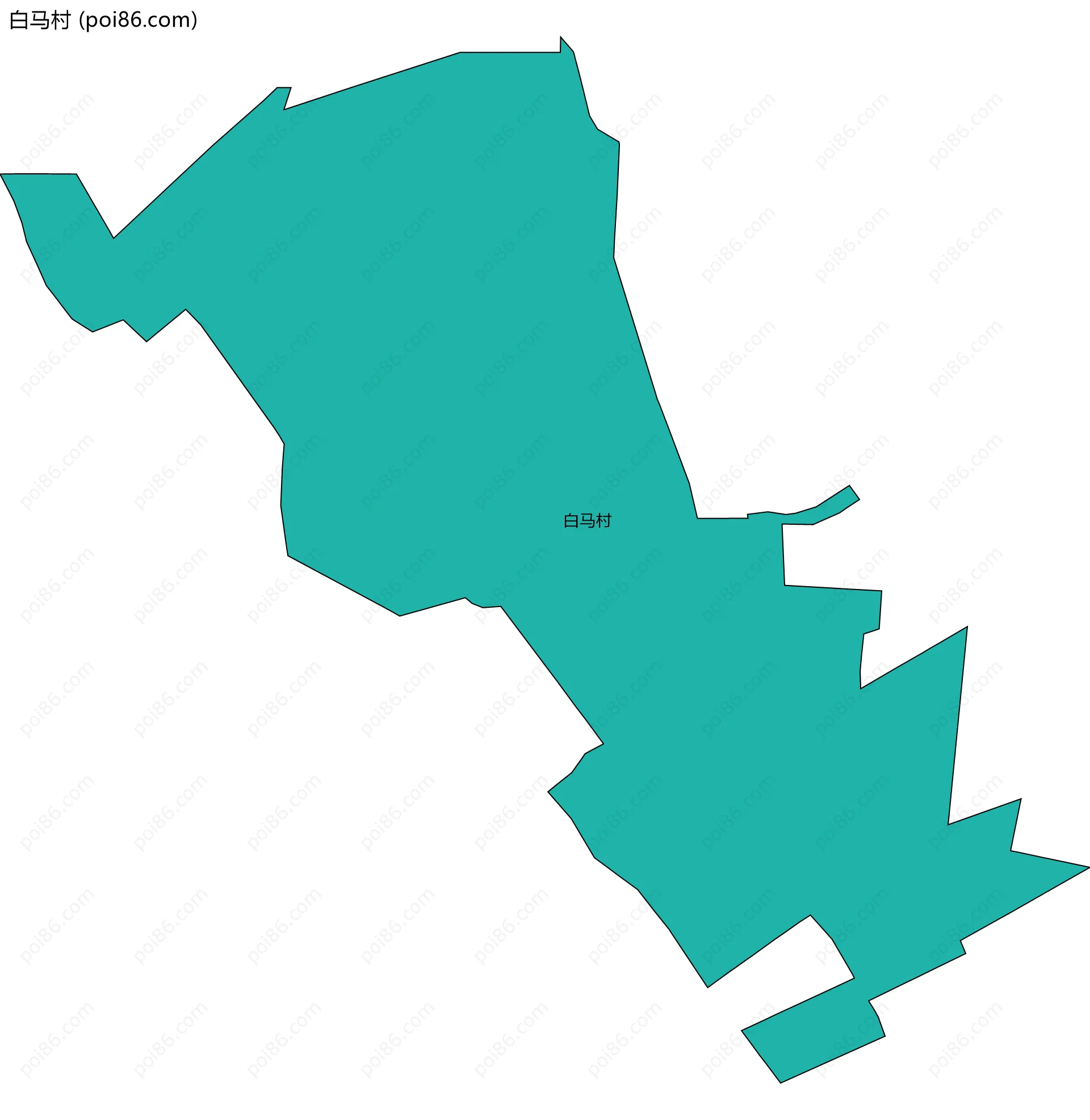 白马村边界地图