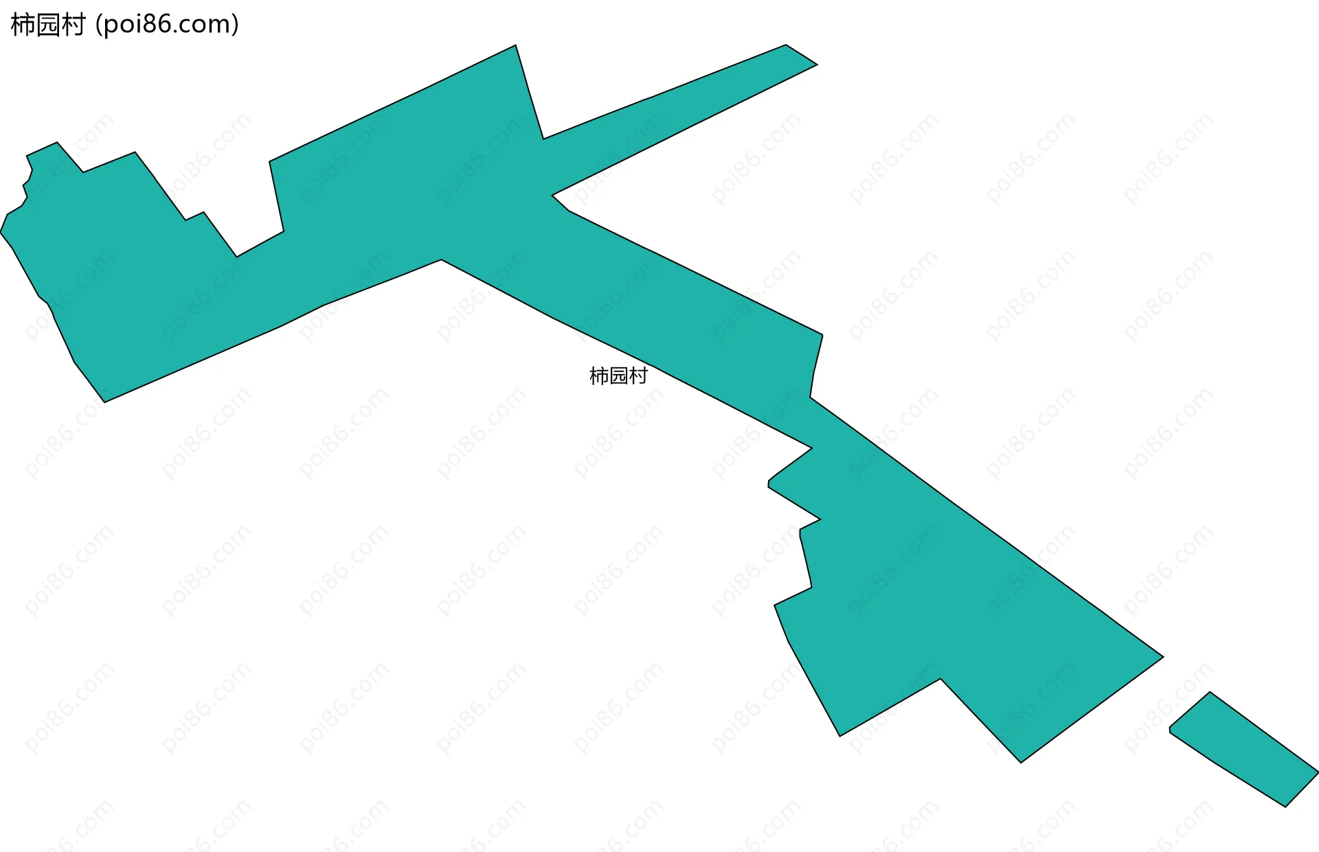 柿园村边界地图