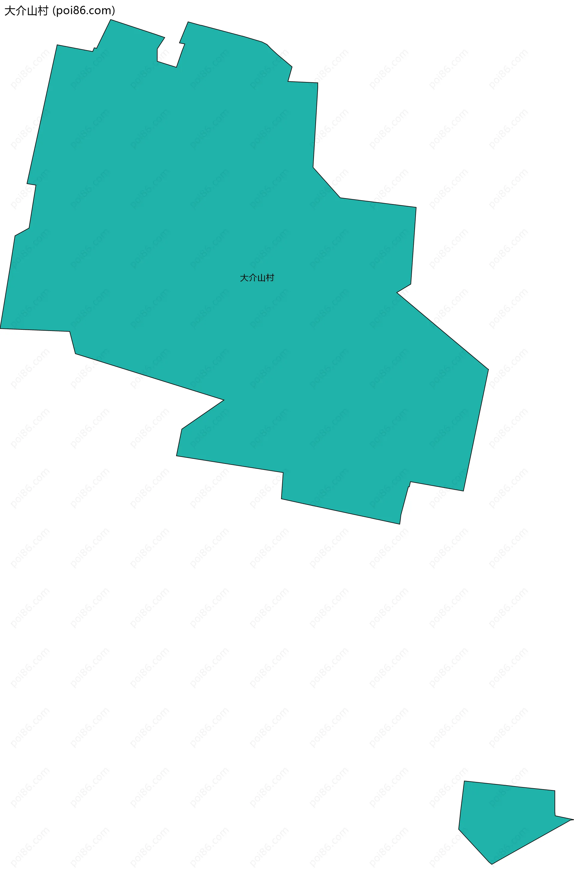 大介山村边界地图