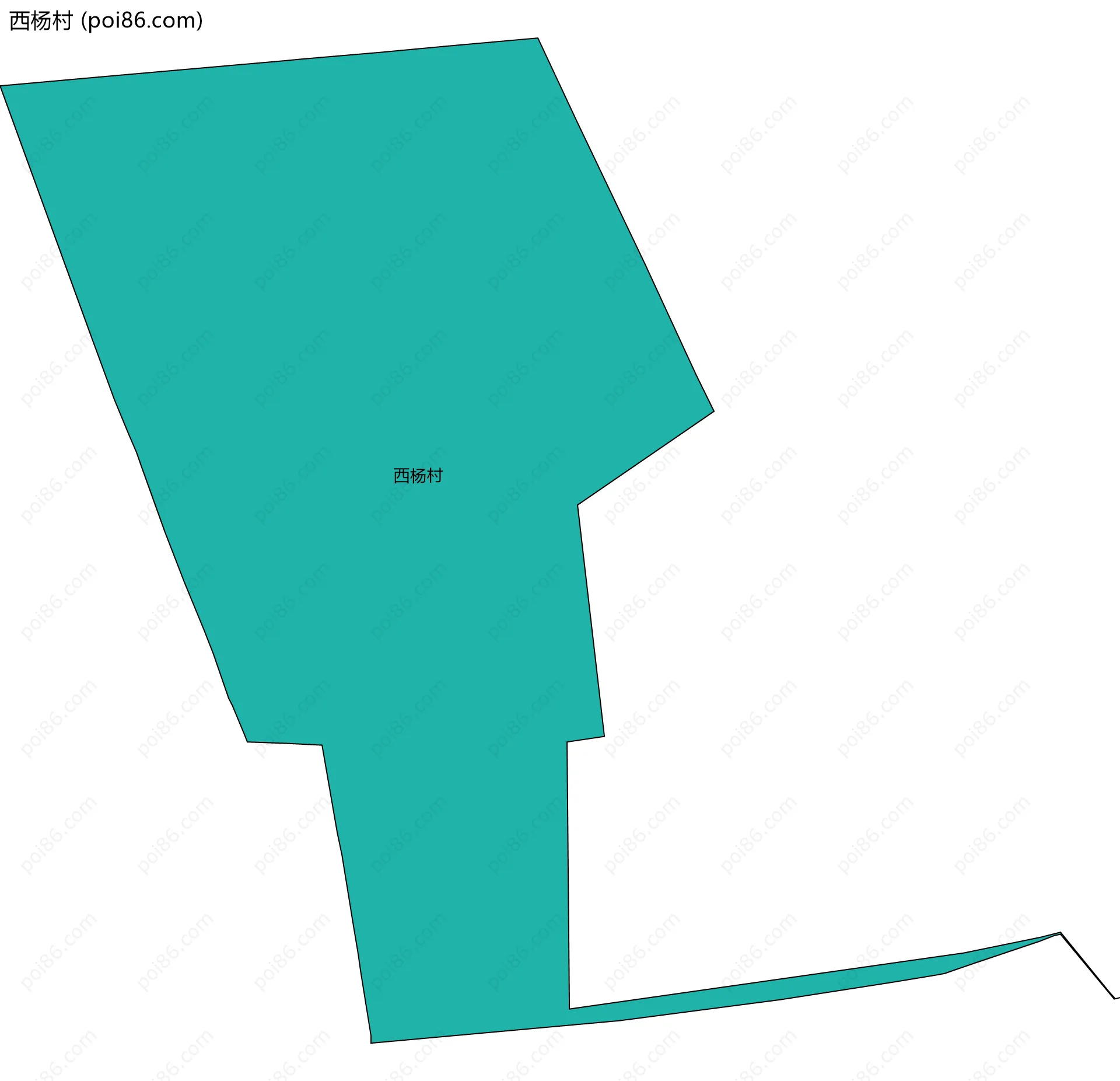 西杨村边界地图