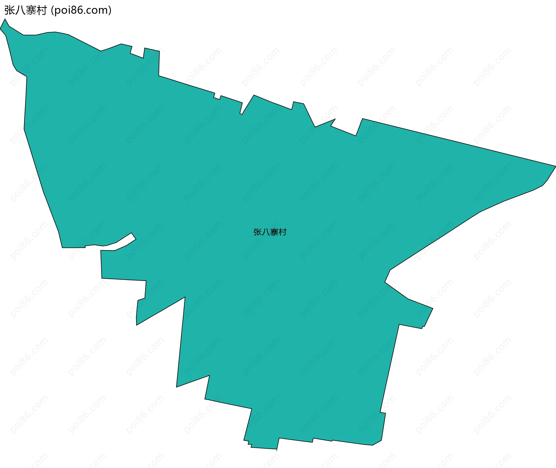 张八寨村边界地图