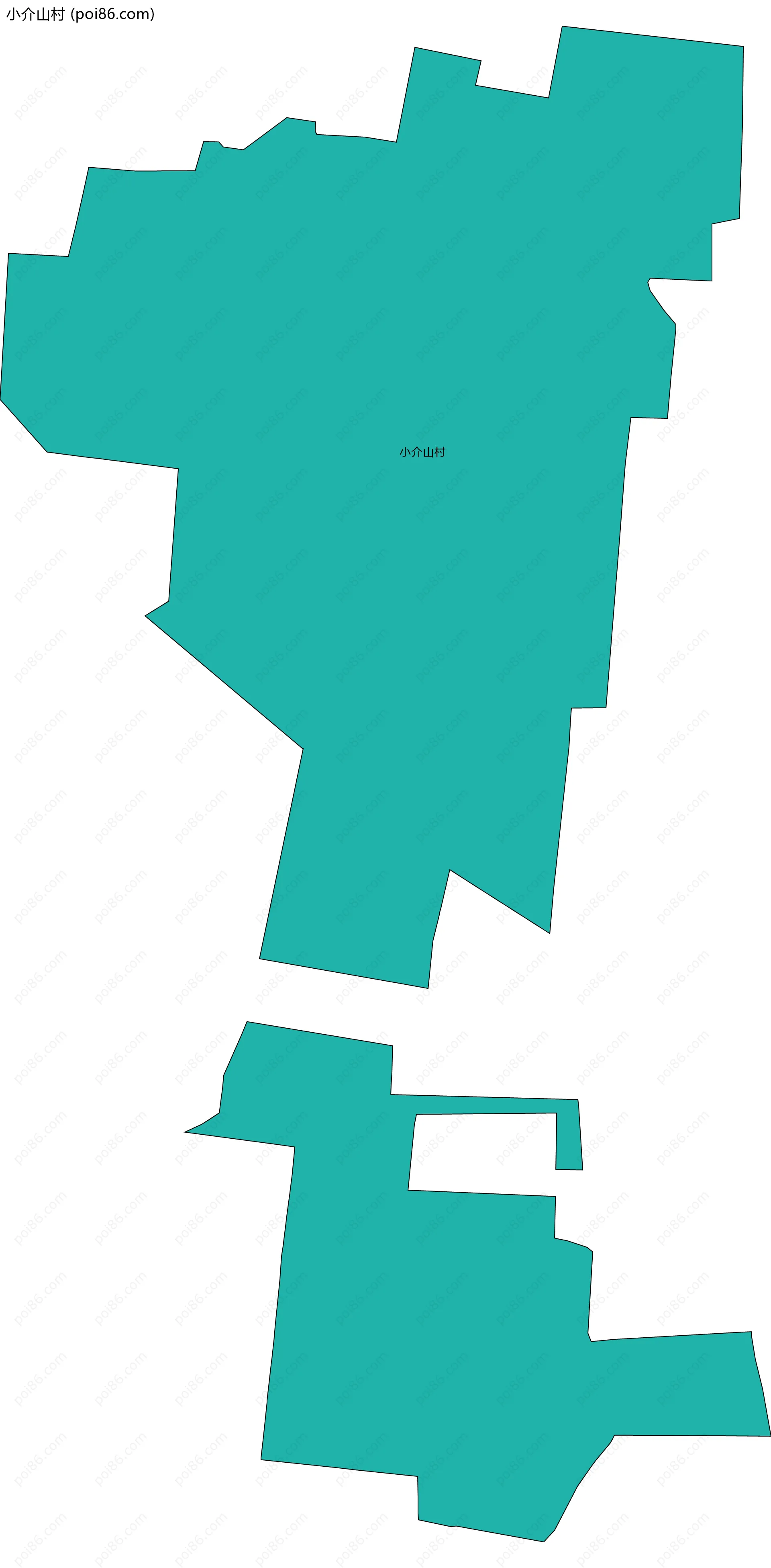 小介山村边界地图