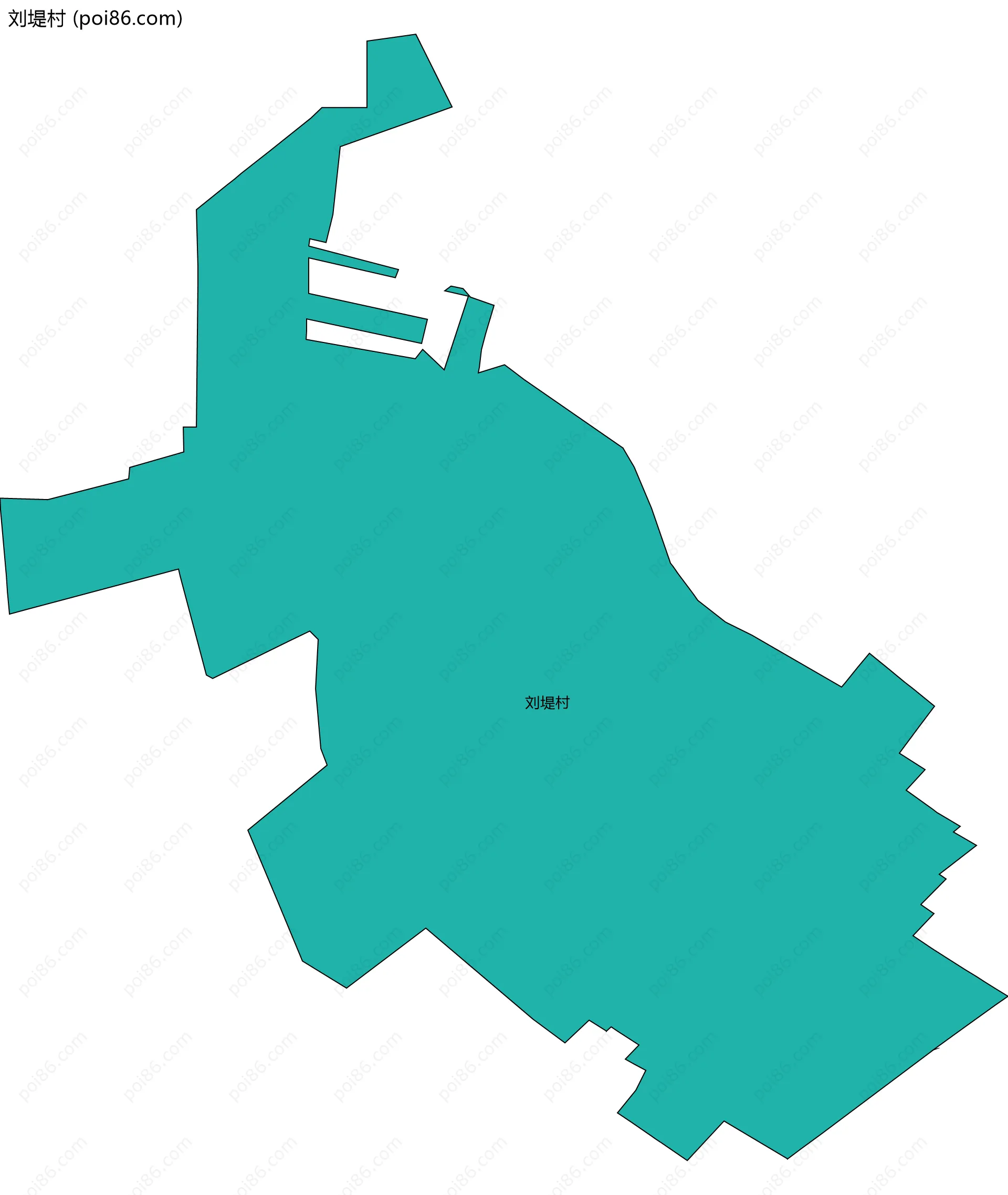 刘堤村边界地图