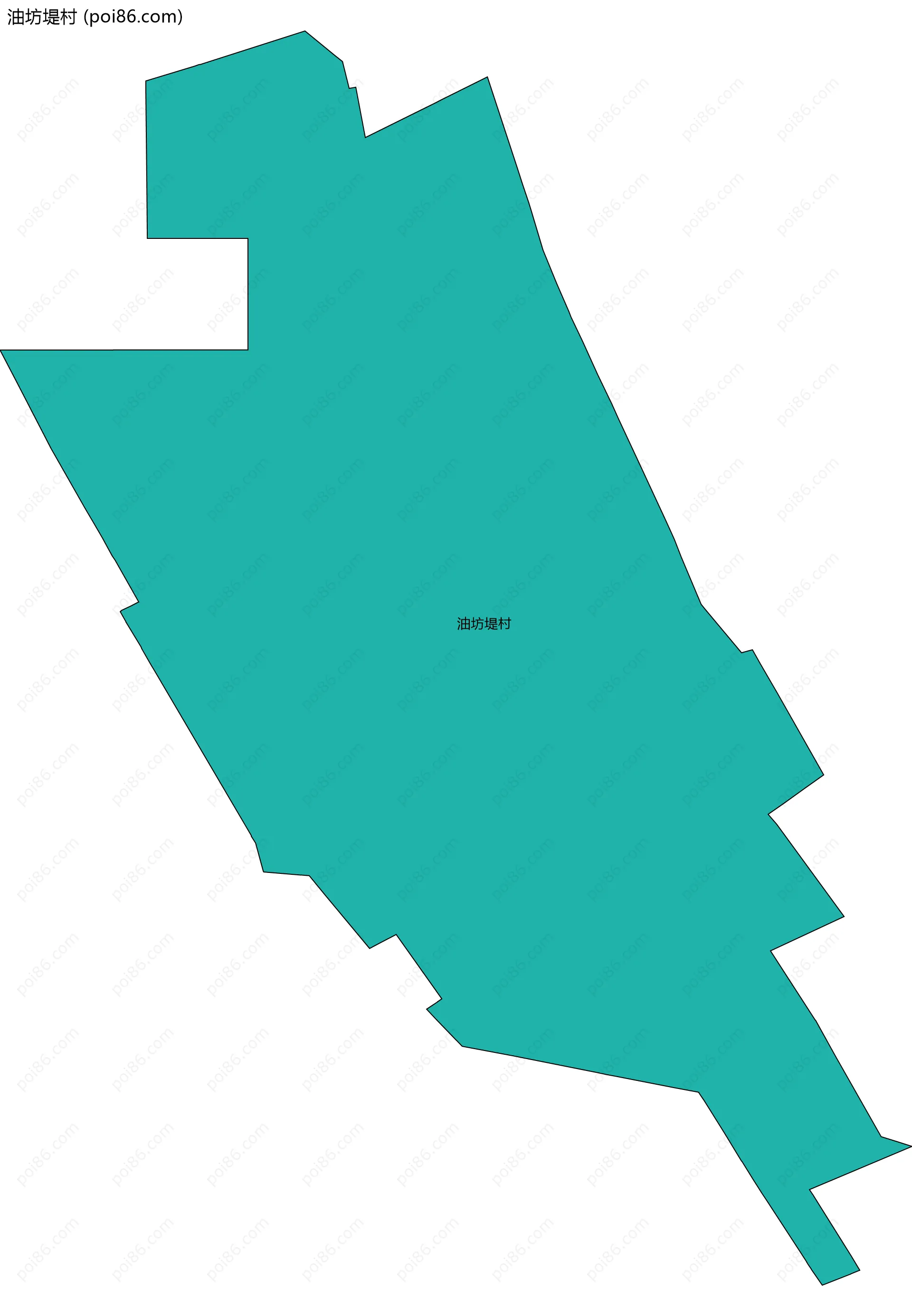 油坊堤村边界地图