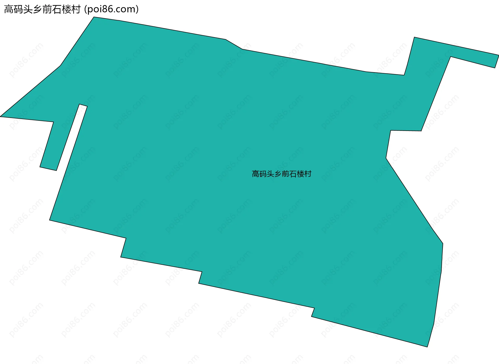 高码头乡前石楼村边界地图
