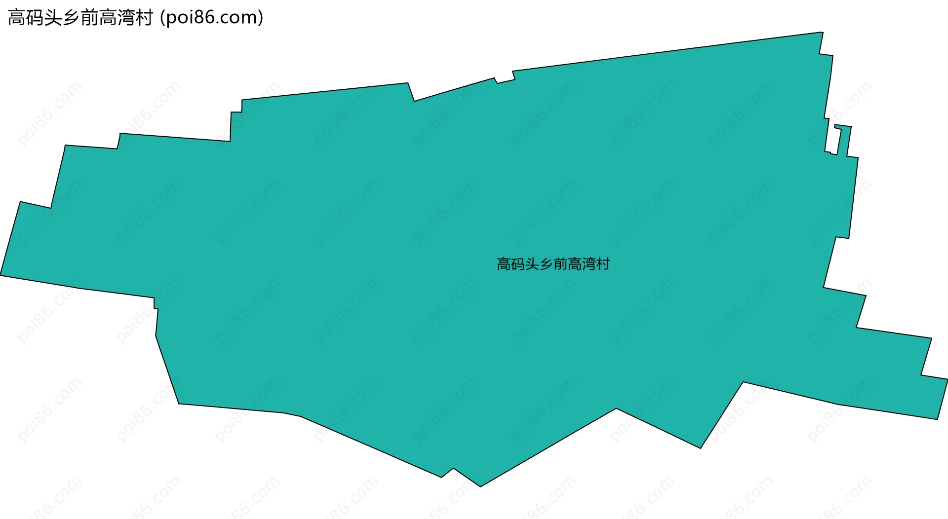 高码头乡前高湾村边界地图