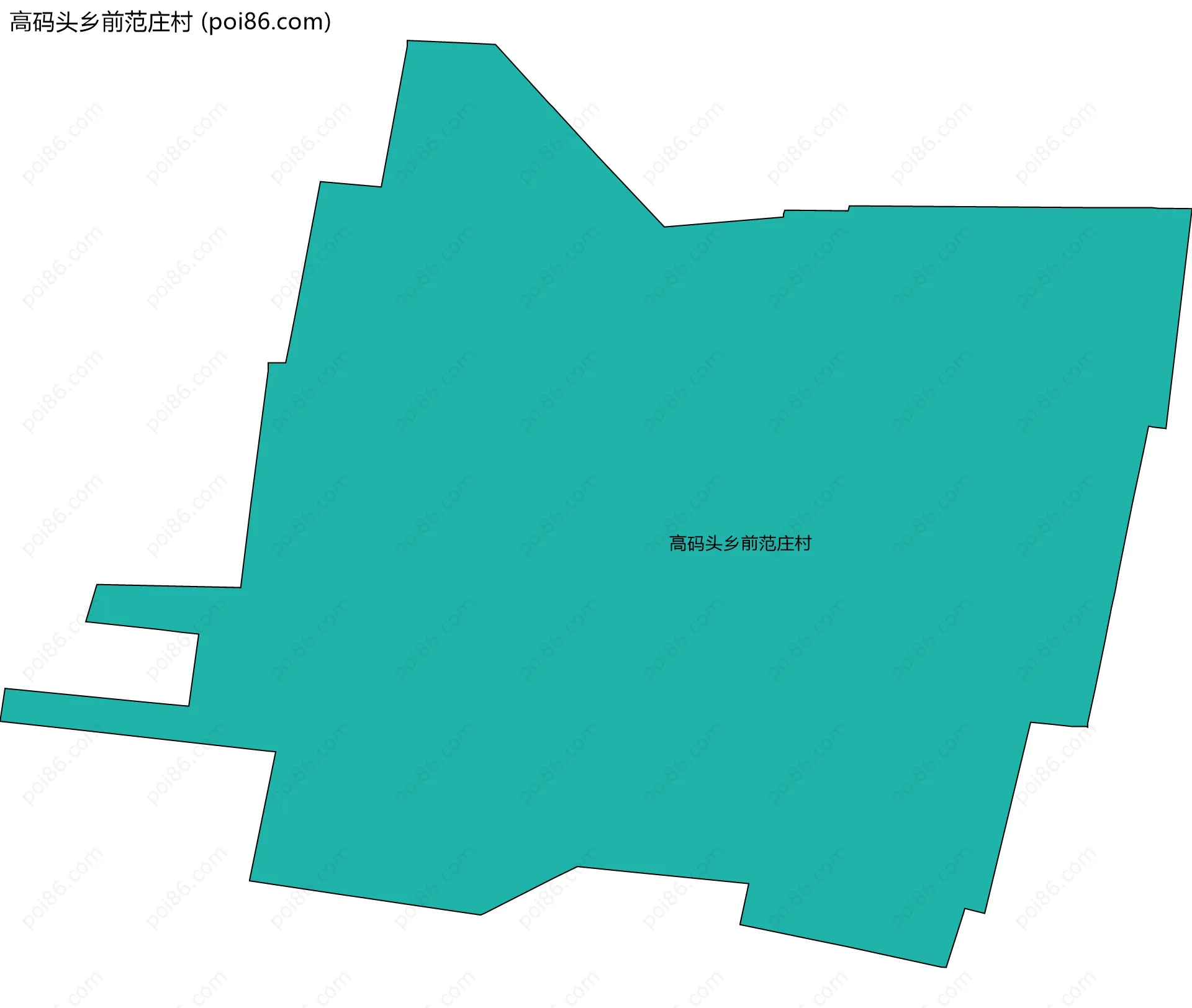高码头乡前范庄村边界地图