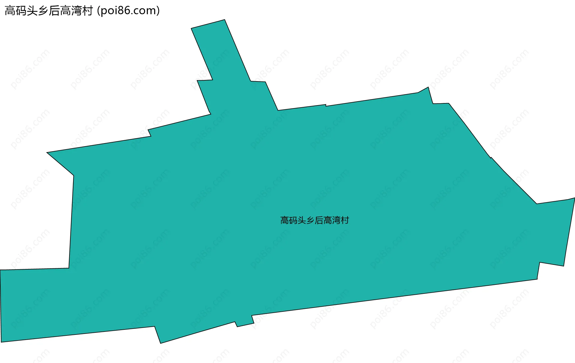 高码头乡后高湾村边界地图