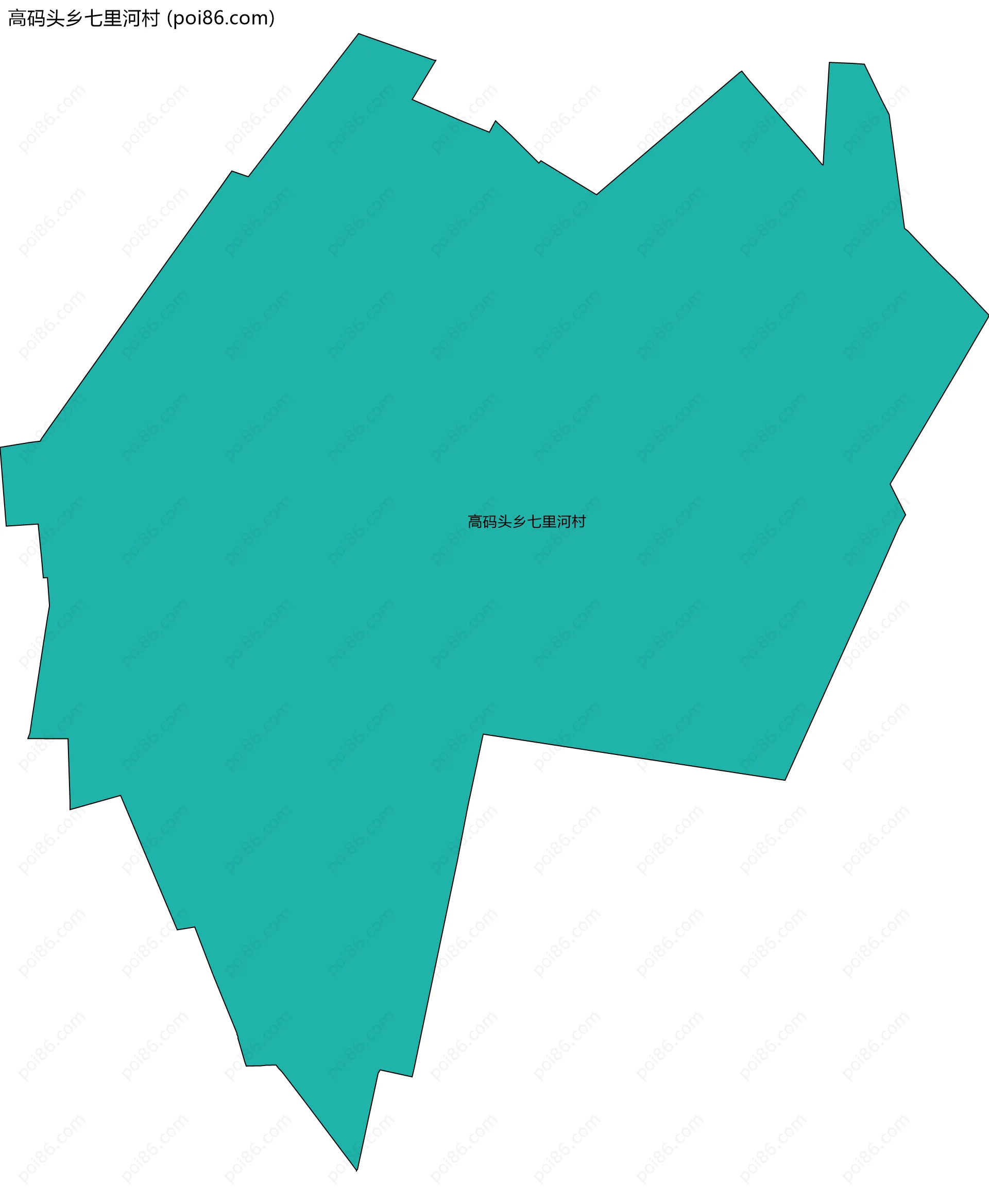 高码头乡七里河村边界地图