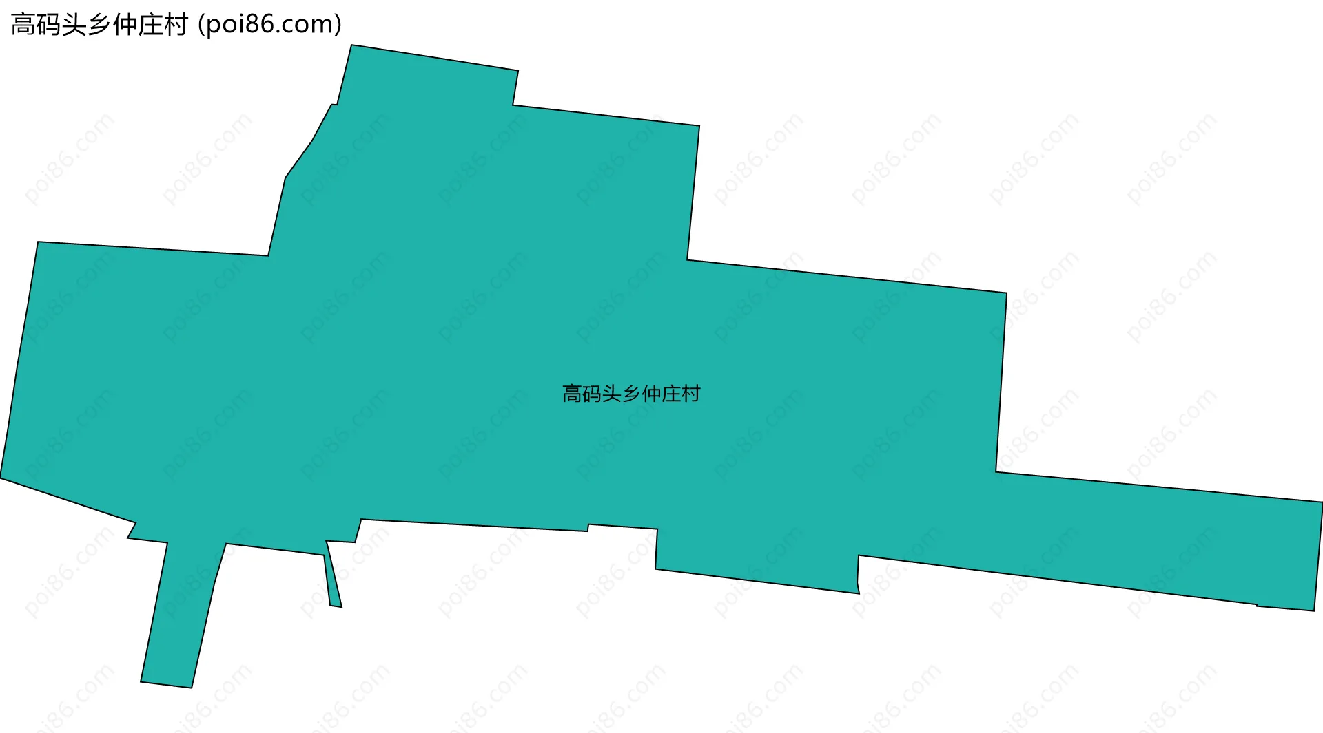 高码头乡仲庄村边界地图