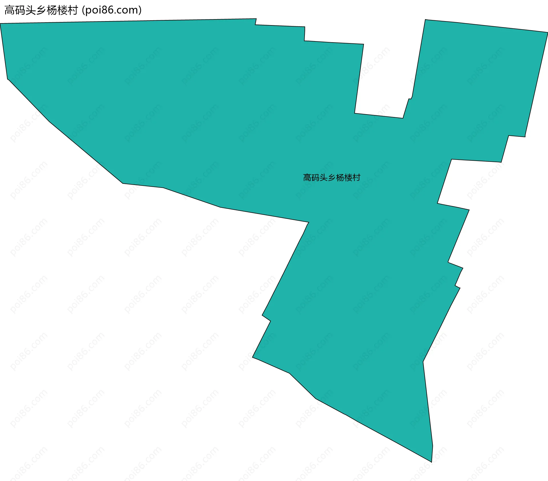 高码头乡杨楼村边界地图