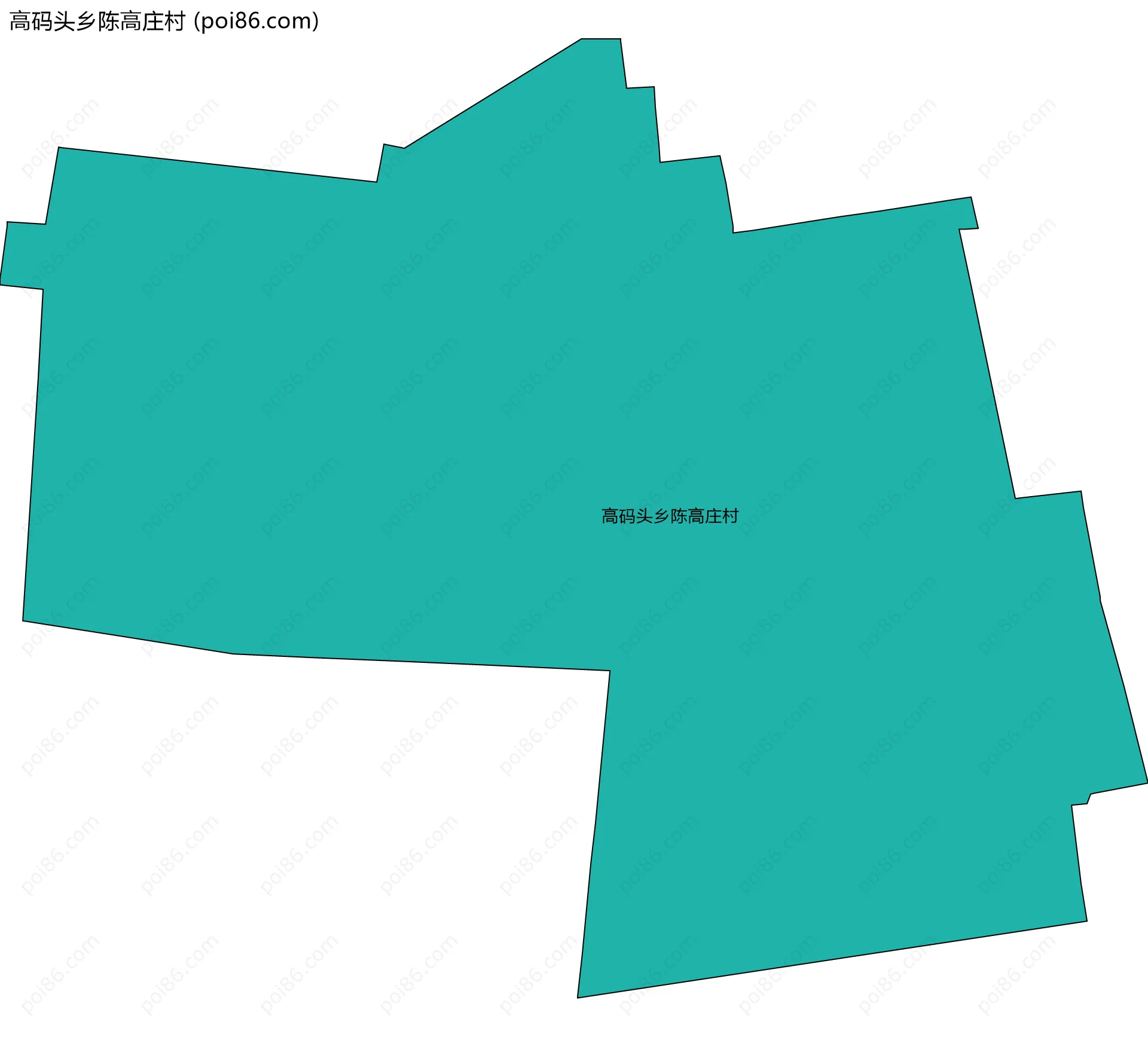 高码头乡陈高庄村边界地图