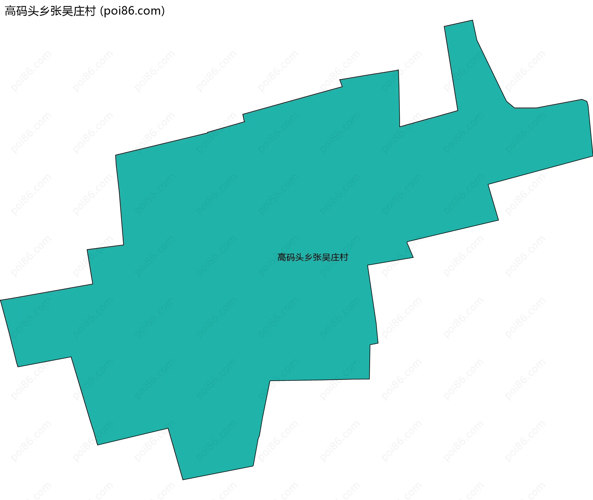 高码头乡张吴庄村边界地图