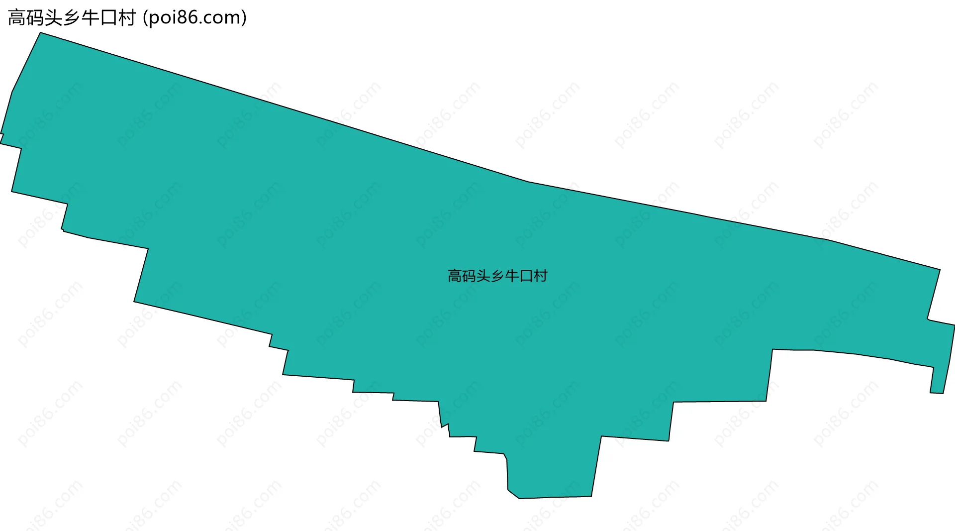 高码头乡牛口村边界地图
